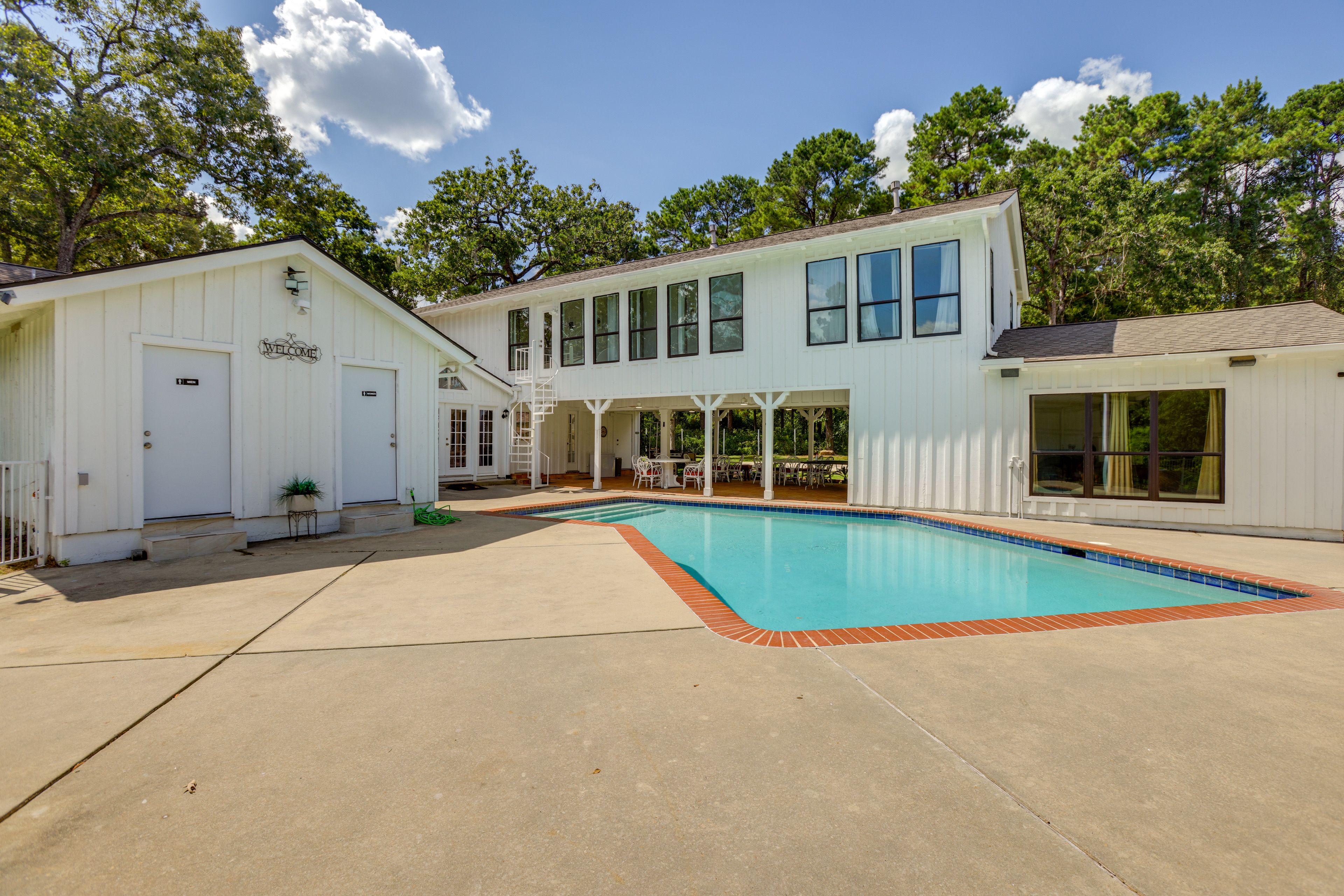 Pool Area | Pool (Not Heated) | Pool House w/ 2 Half Bathrooms