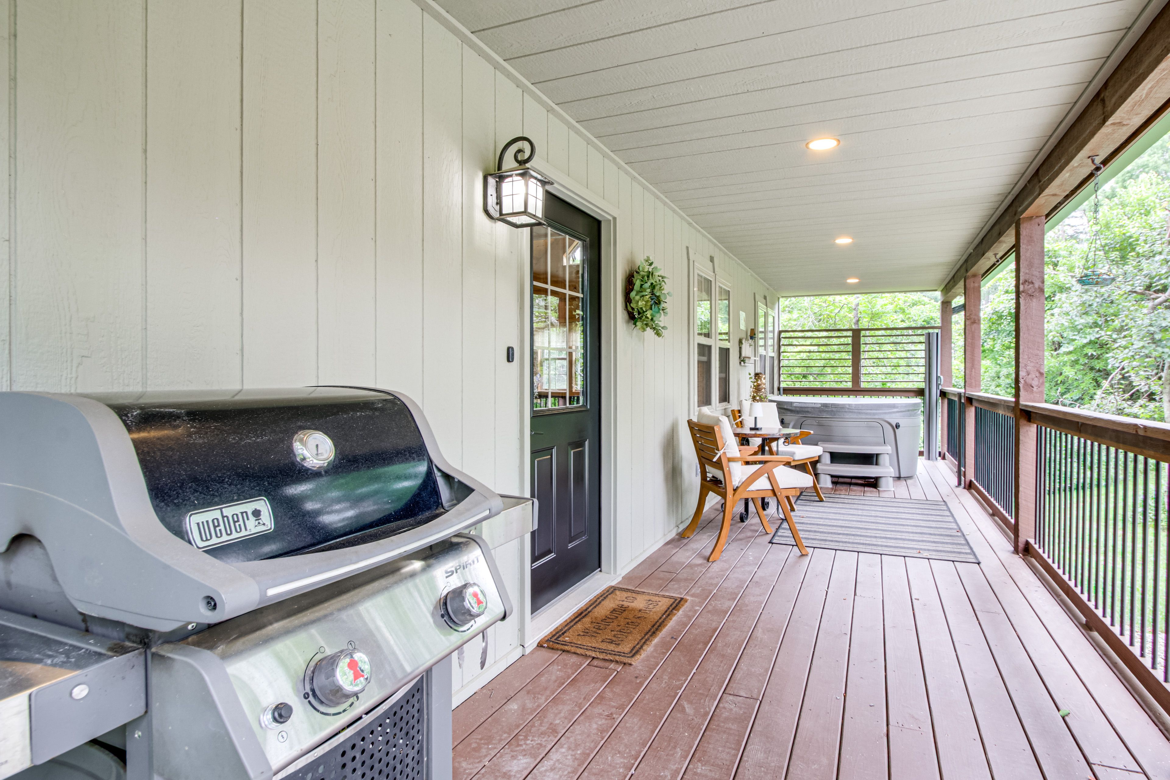 Covered Deck | Private Home Entrance | Gas Grill