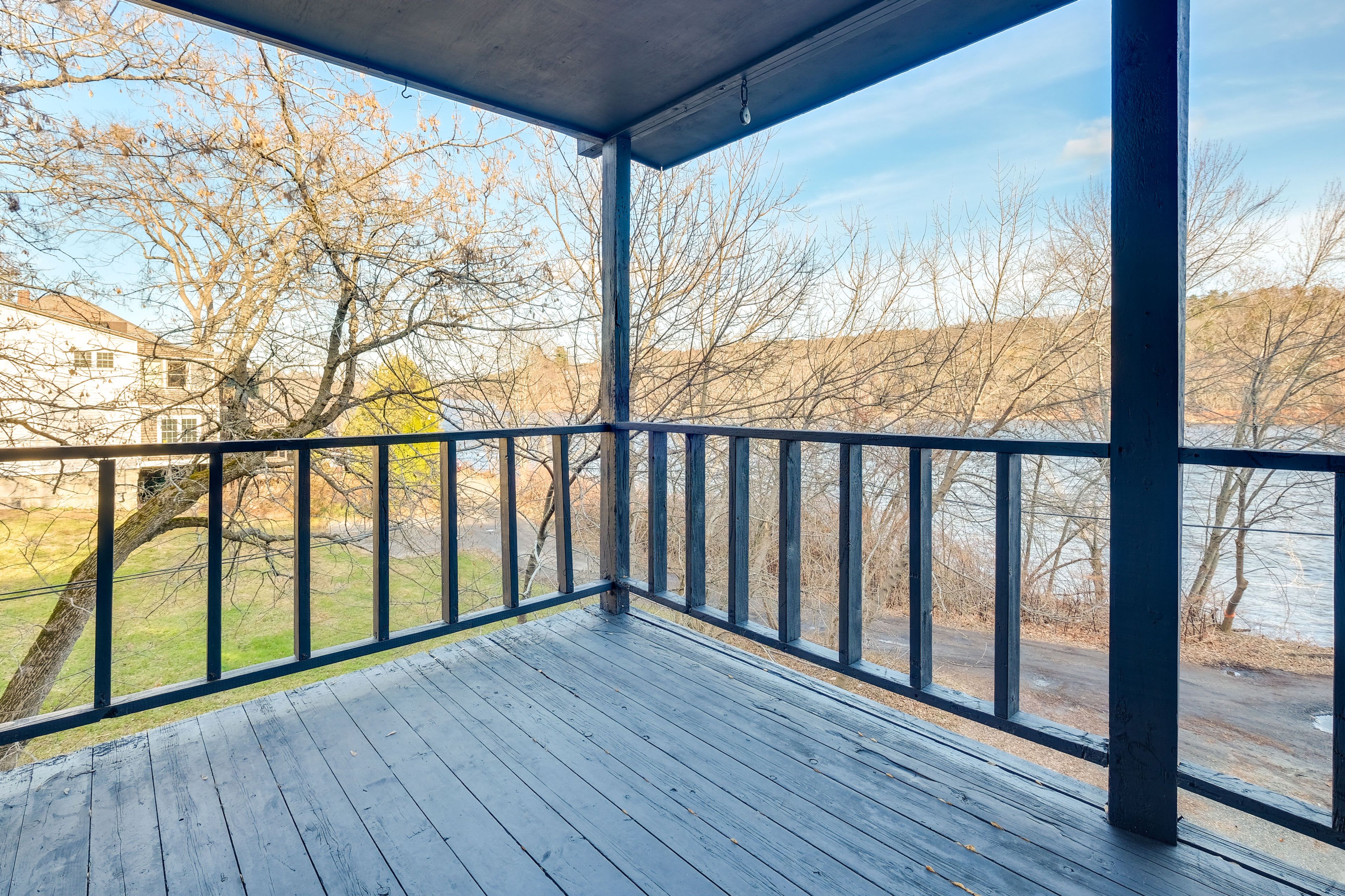 Covered Deck | Kennebec River Views