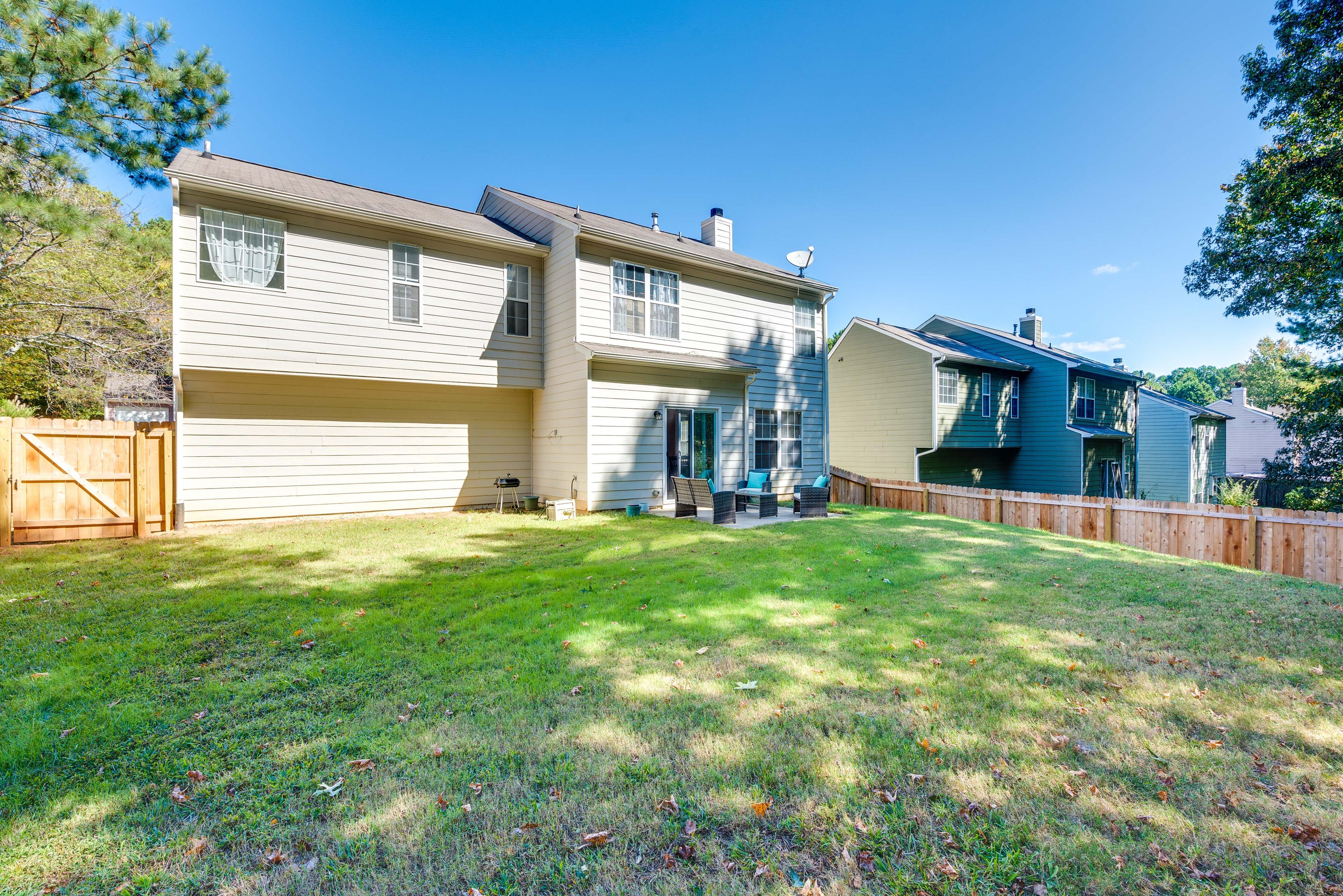 Back Exterior | Fenced Yard | Charcoal Grill