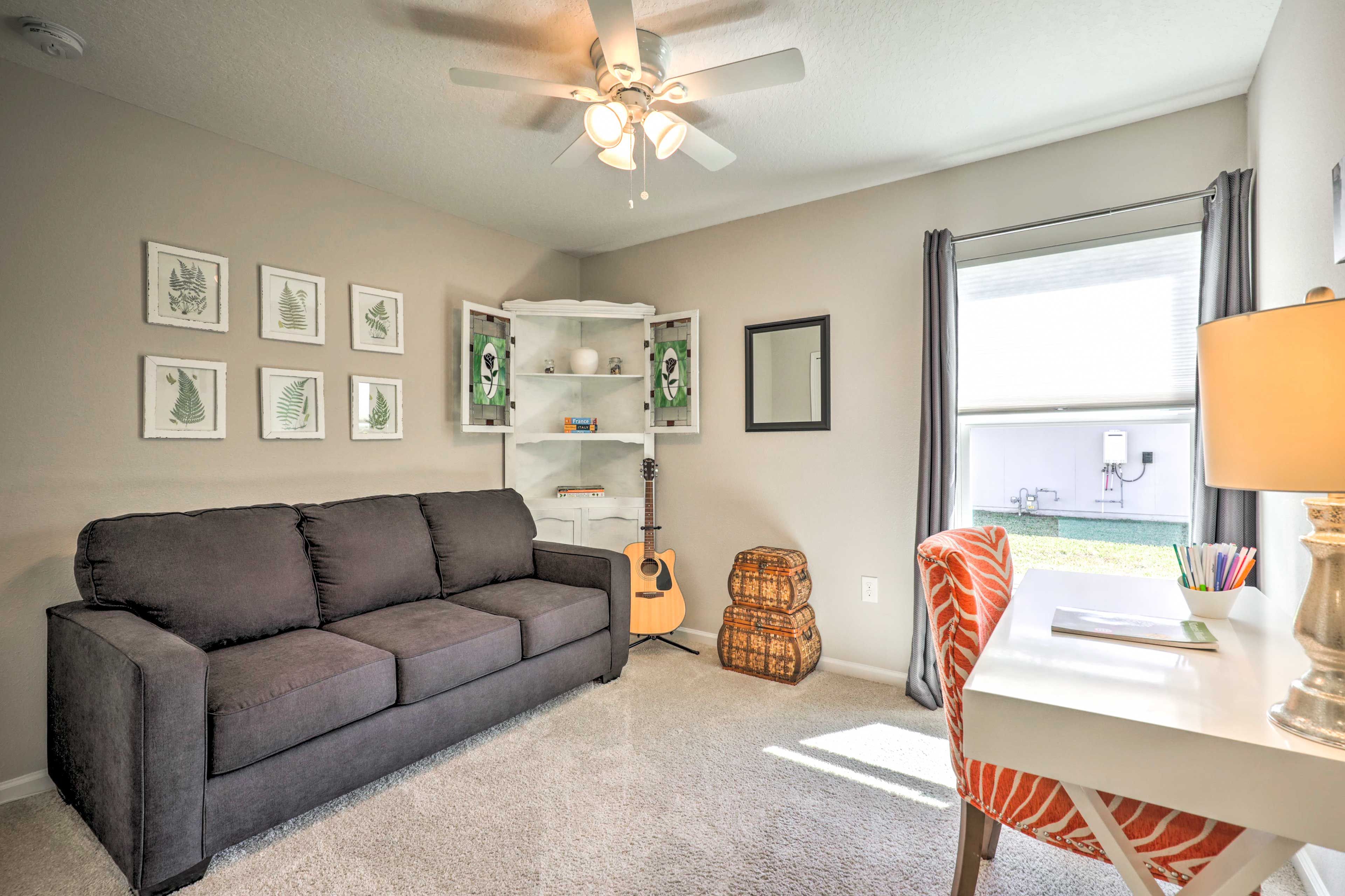 Bedroom 3 | Full Sleeper Sofa | Hangers | Desk | Guitar