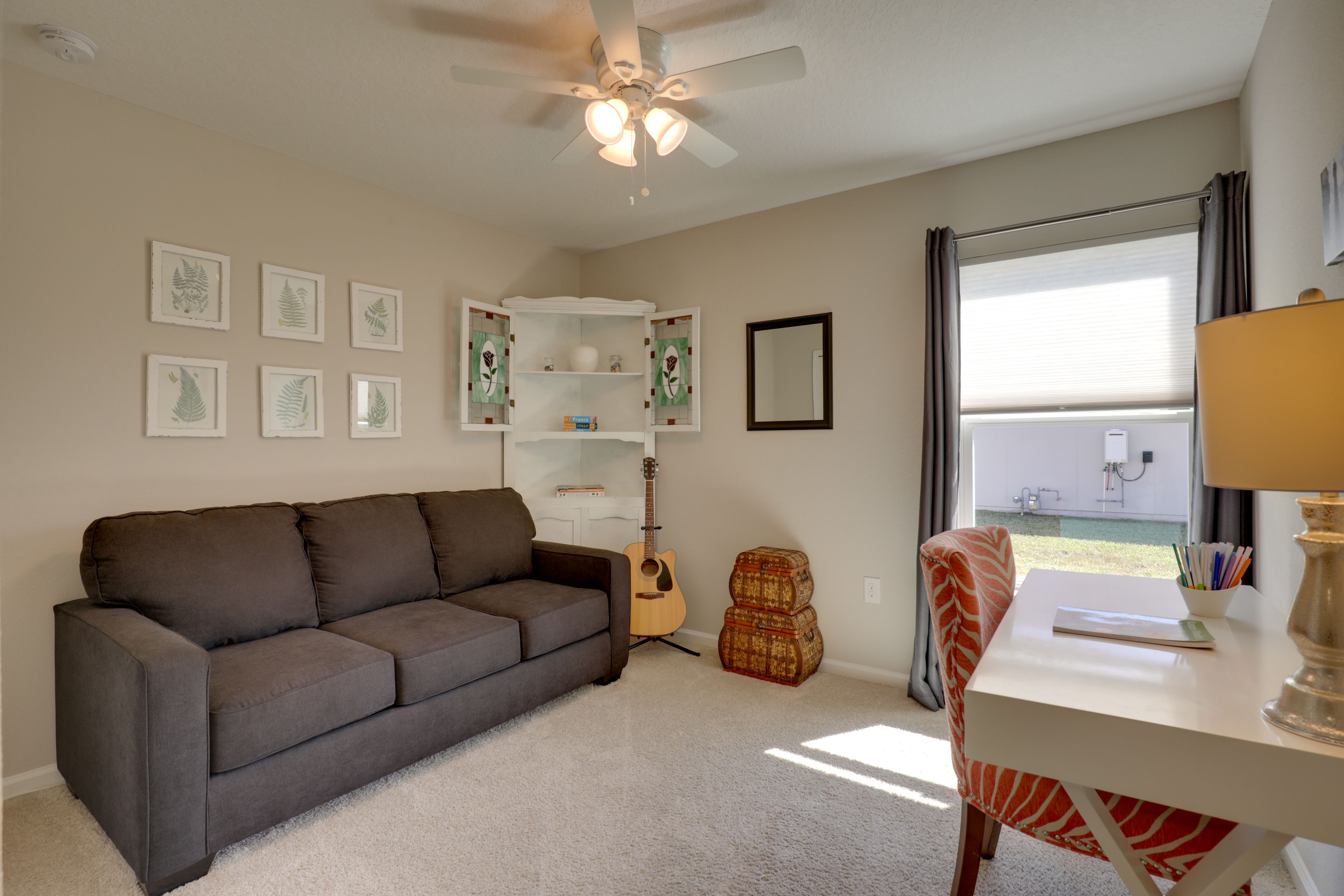 Bedroom 3 | Full Sleeper Sofa | Hangers | Desk | Guitar