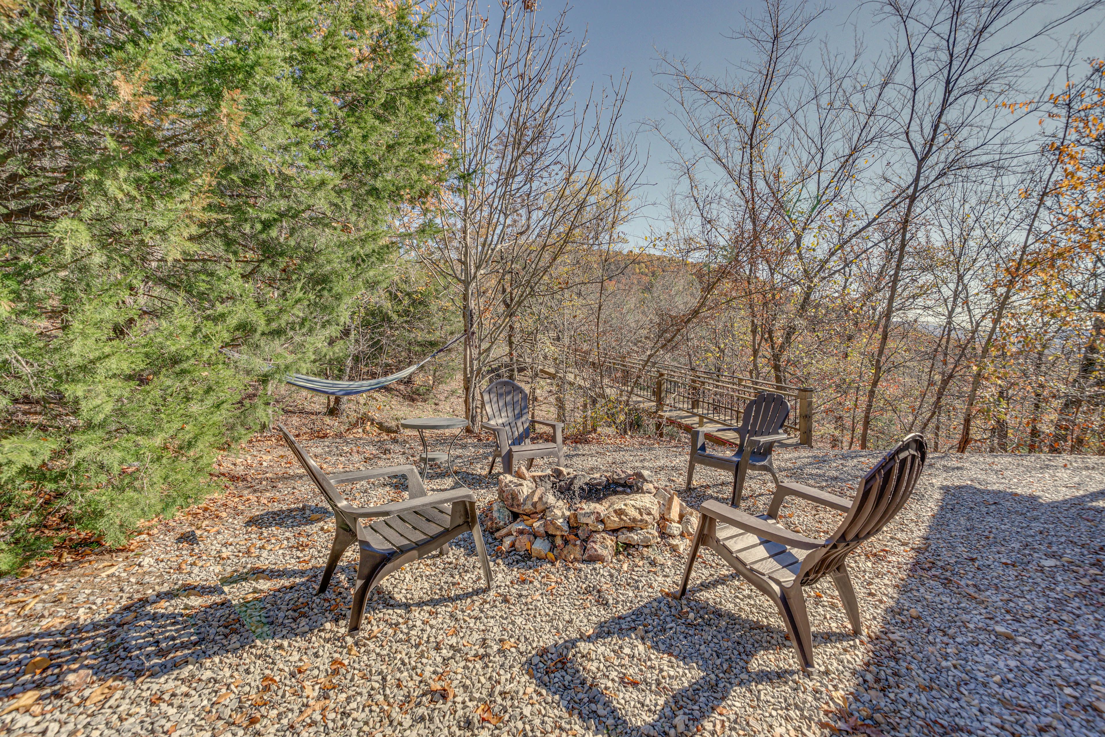Cabin Exterior | Wood-Burning Fire Pit | Charcoal Grill