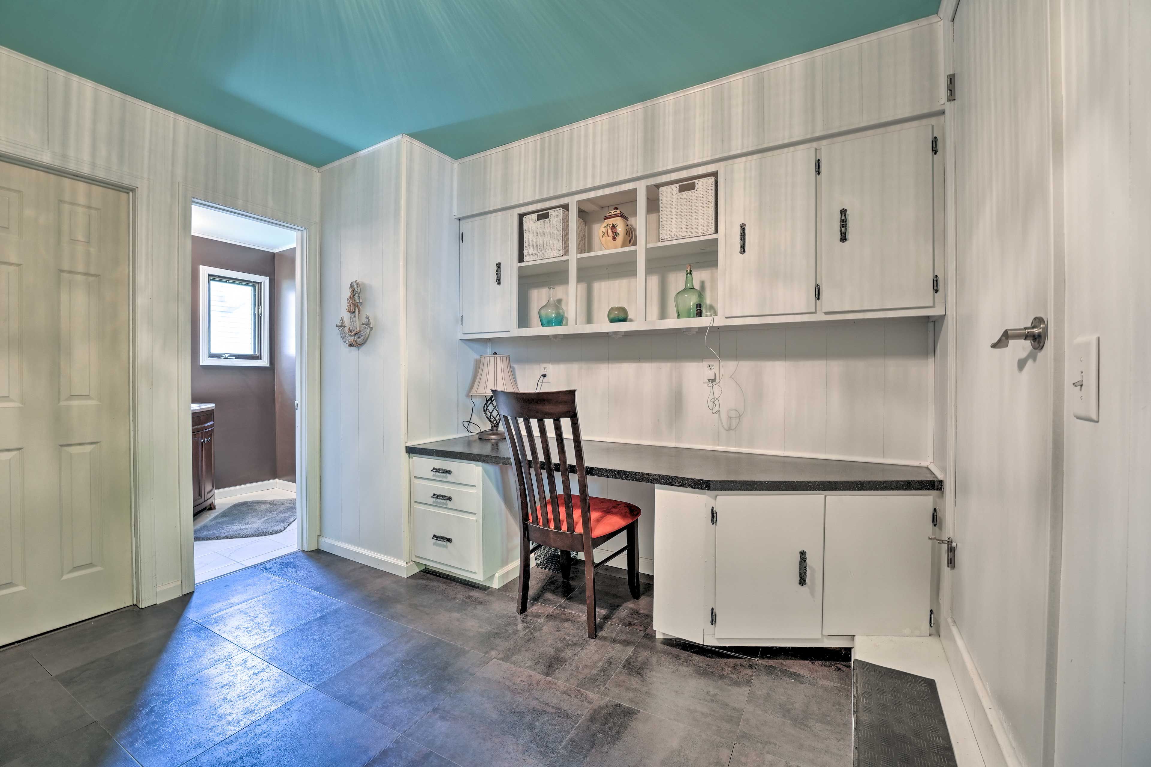 Desk + Laundry Room