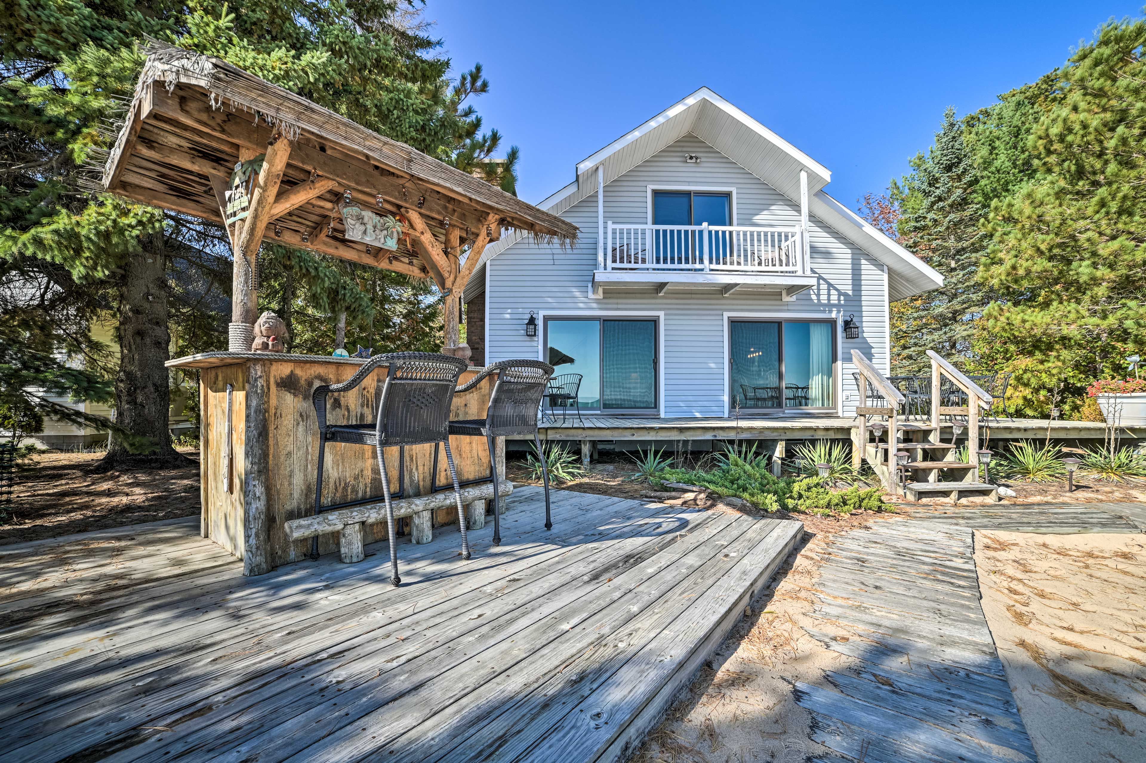 Patio & Bar | Private Beach
