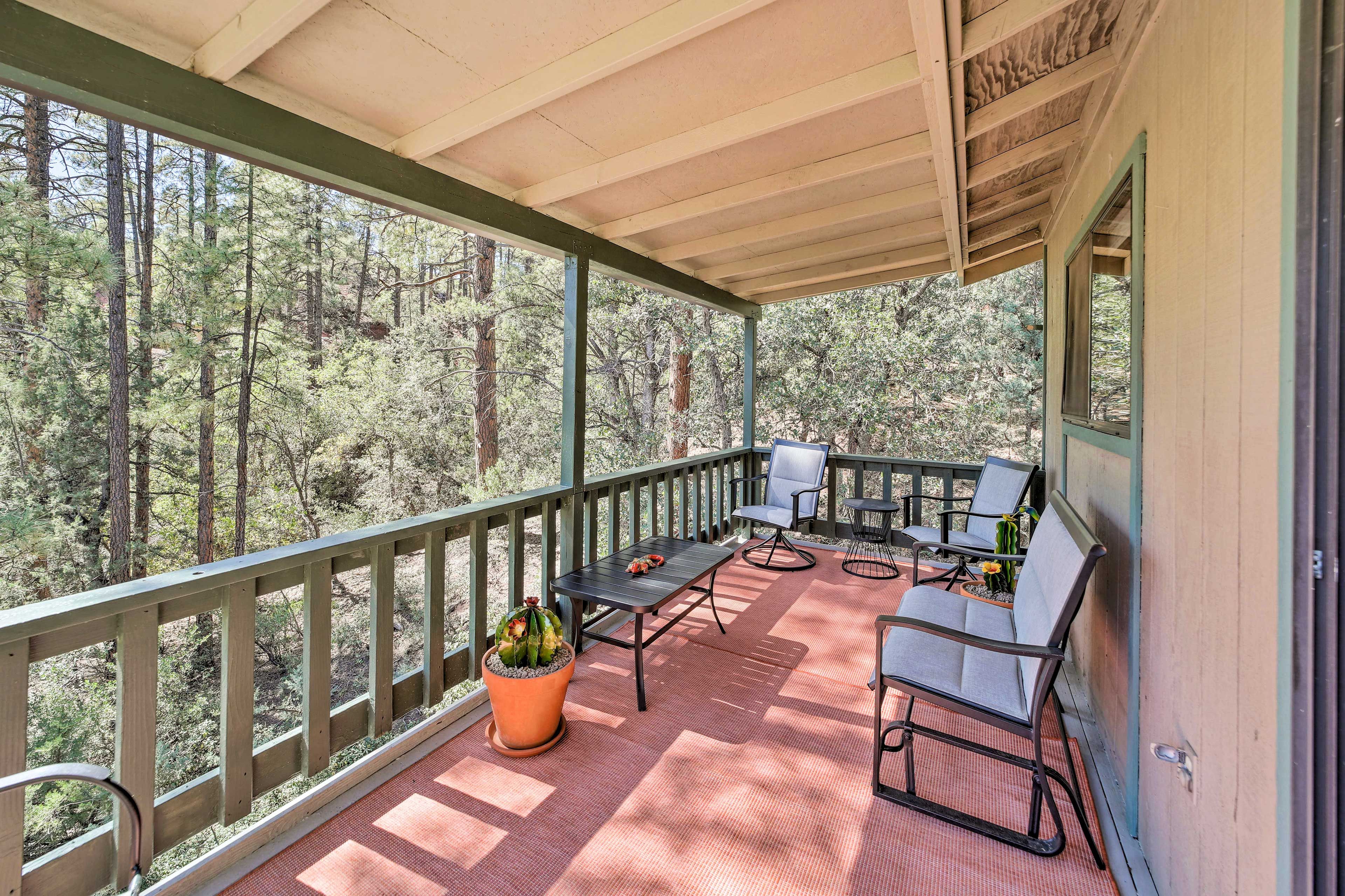Covered Balcony | 2 Exterior Security Cameras