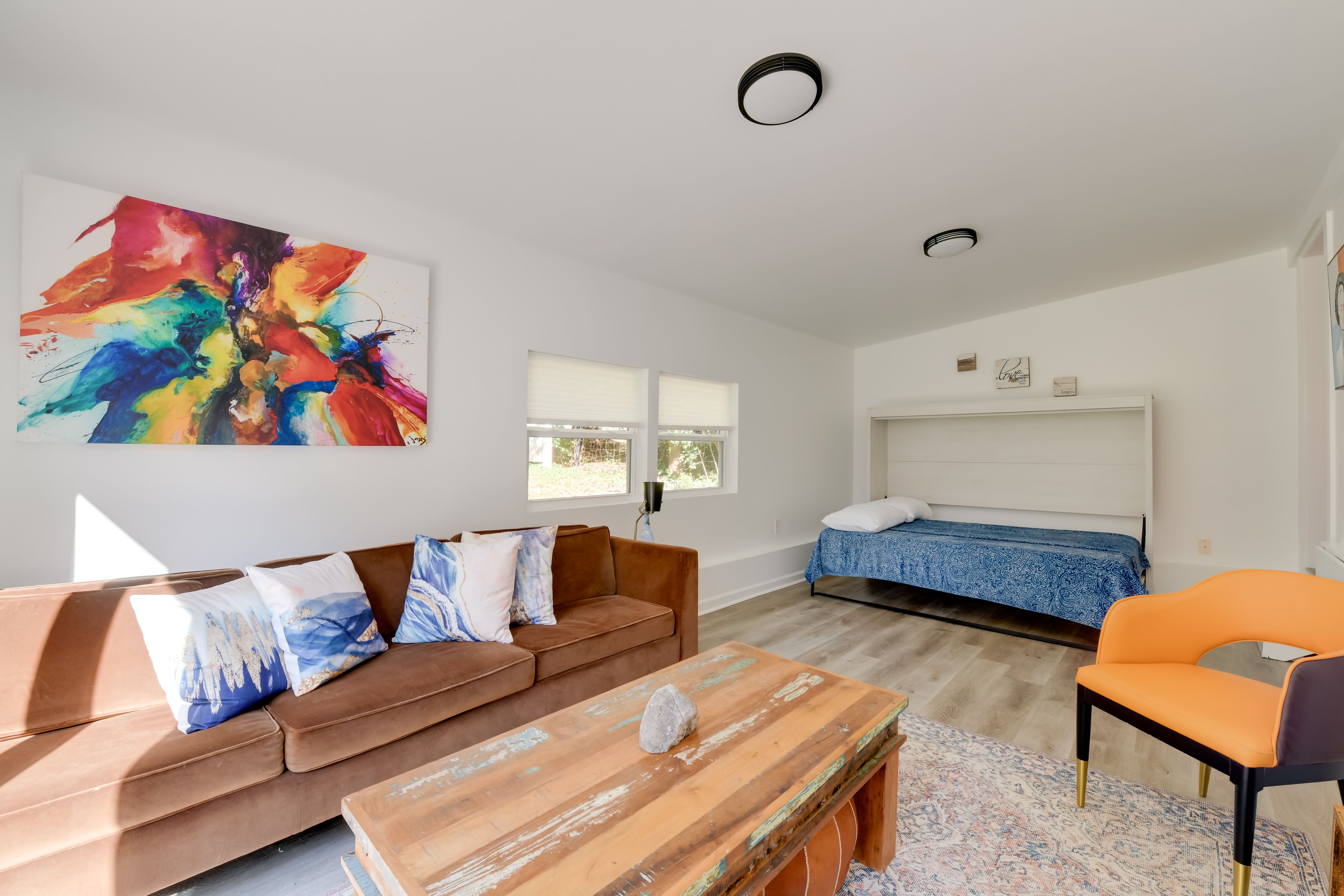 Living Room | Main Level | Full Murphy Bed | Smart TV