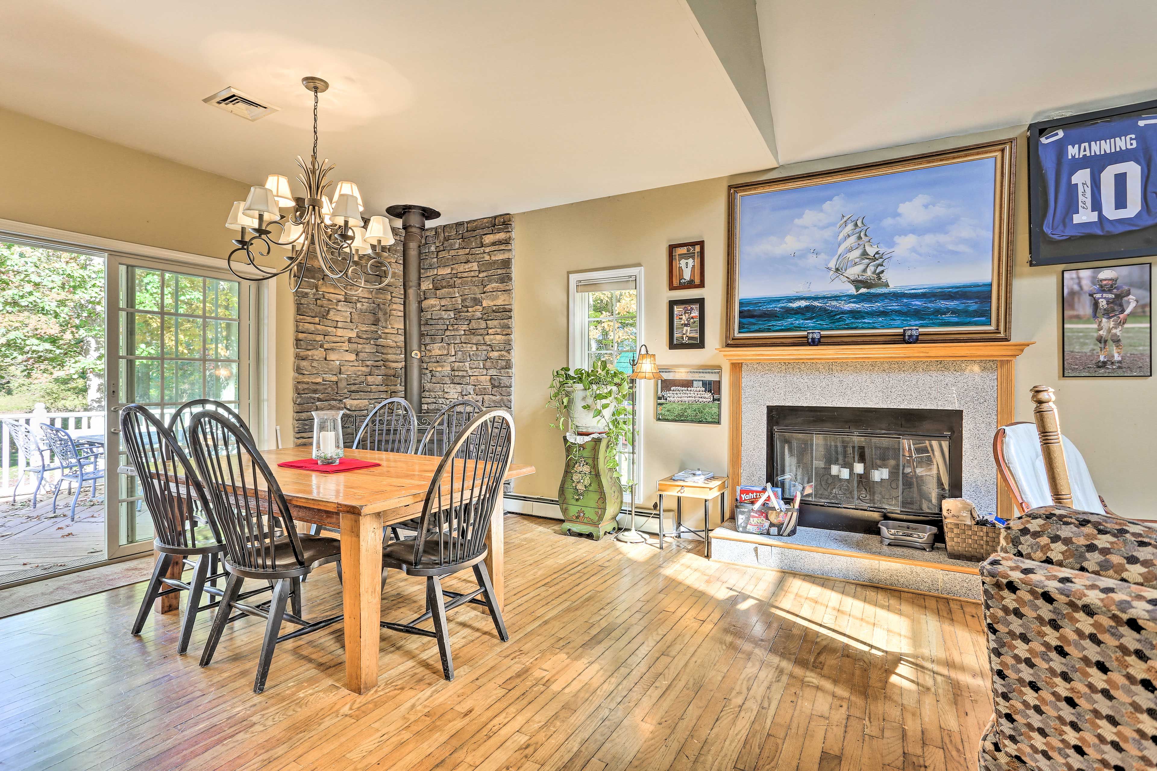 Dining Area | Dishware/Flatware Provided | Wood-Burning Stove