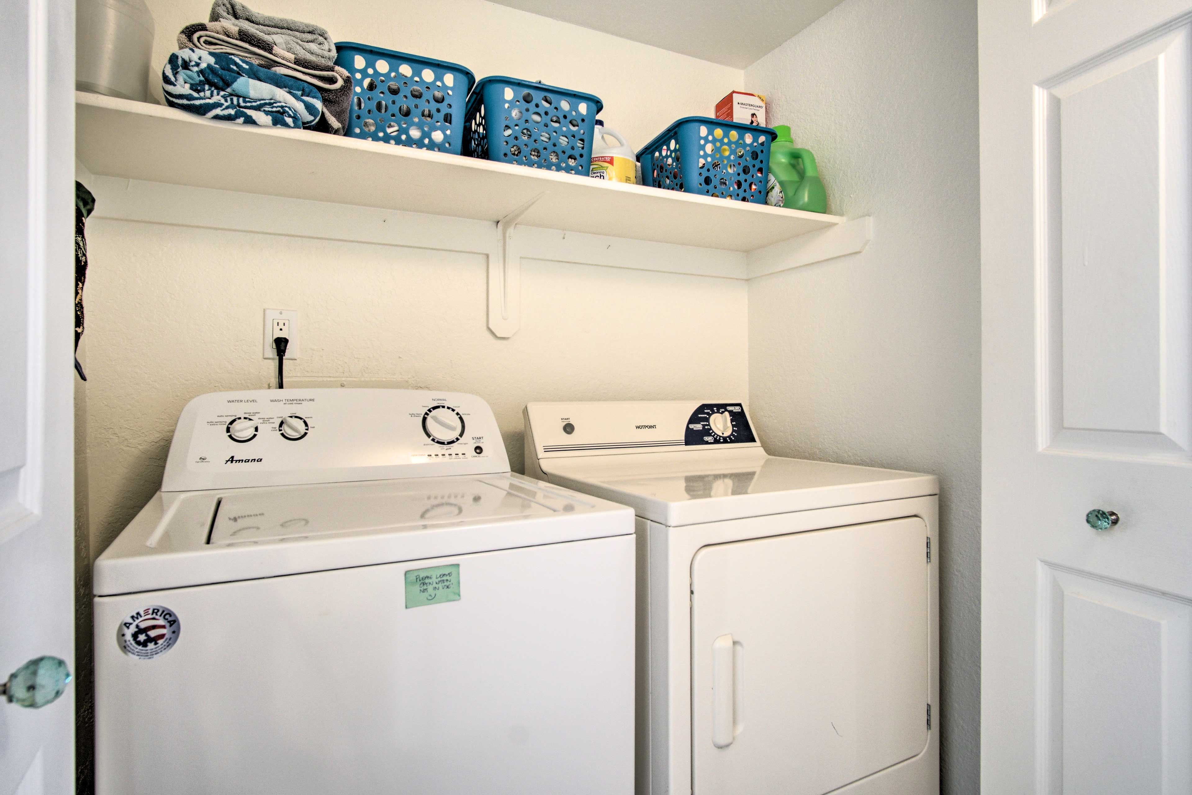 Laundry Area | Washer/Dryer | Laundry Detergent | Iron/Board
