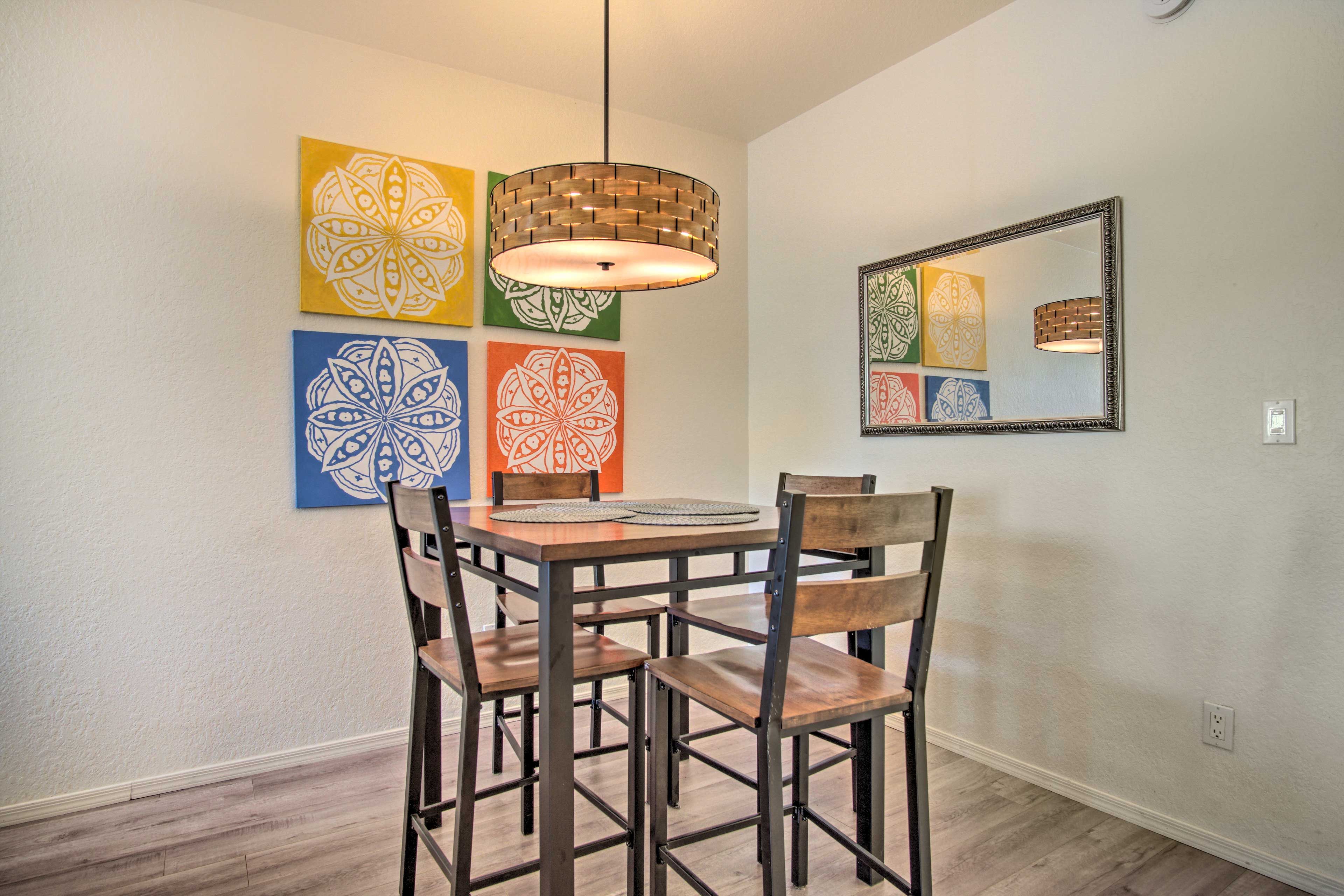 Dining Area | Dishware/Flatware | Trash Bags/Paper Towels