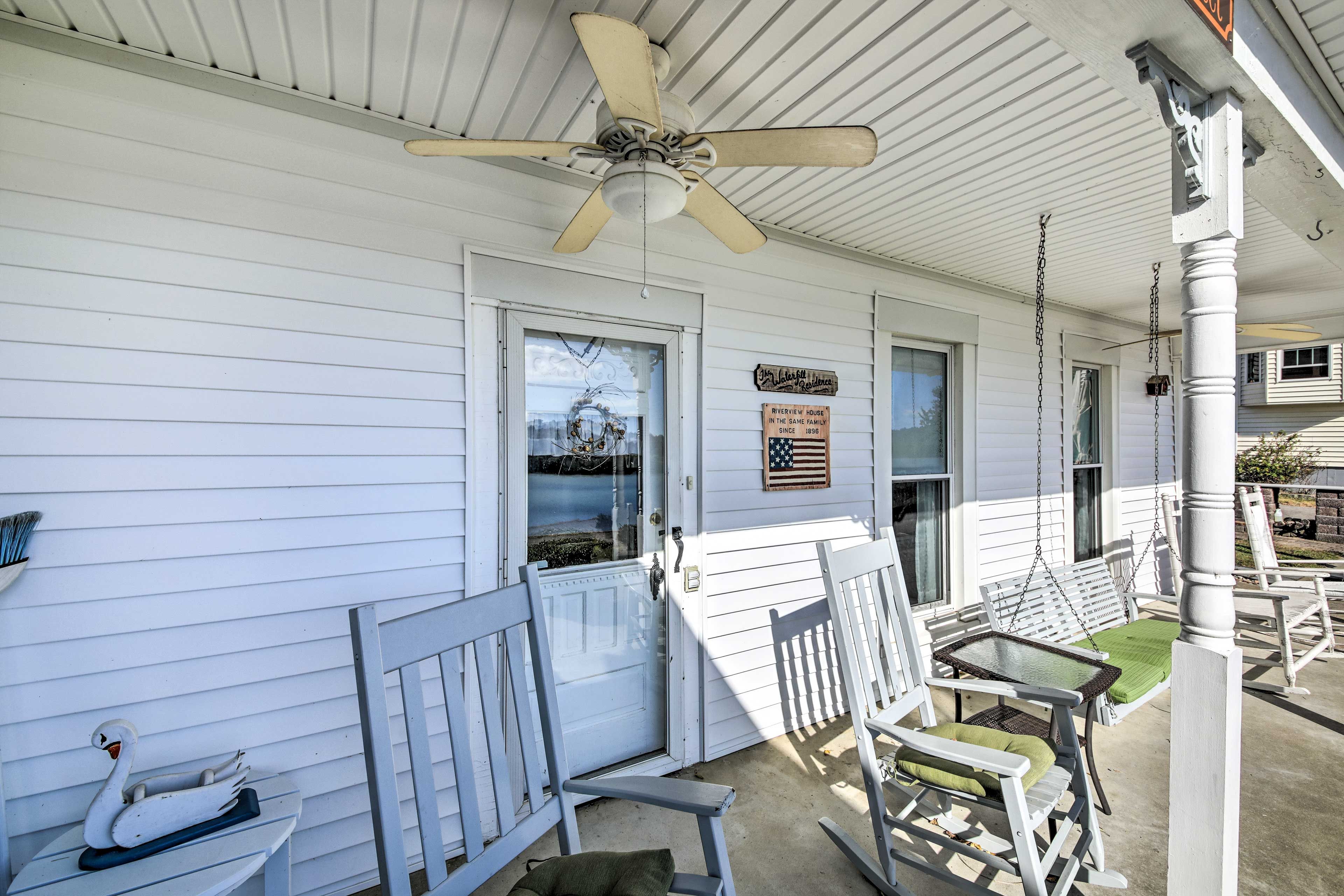 Covered Front Porch | Rocking Chairs | Porch Swing