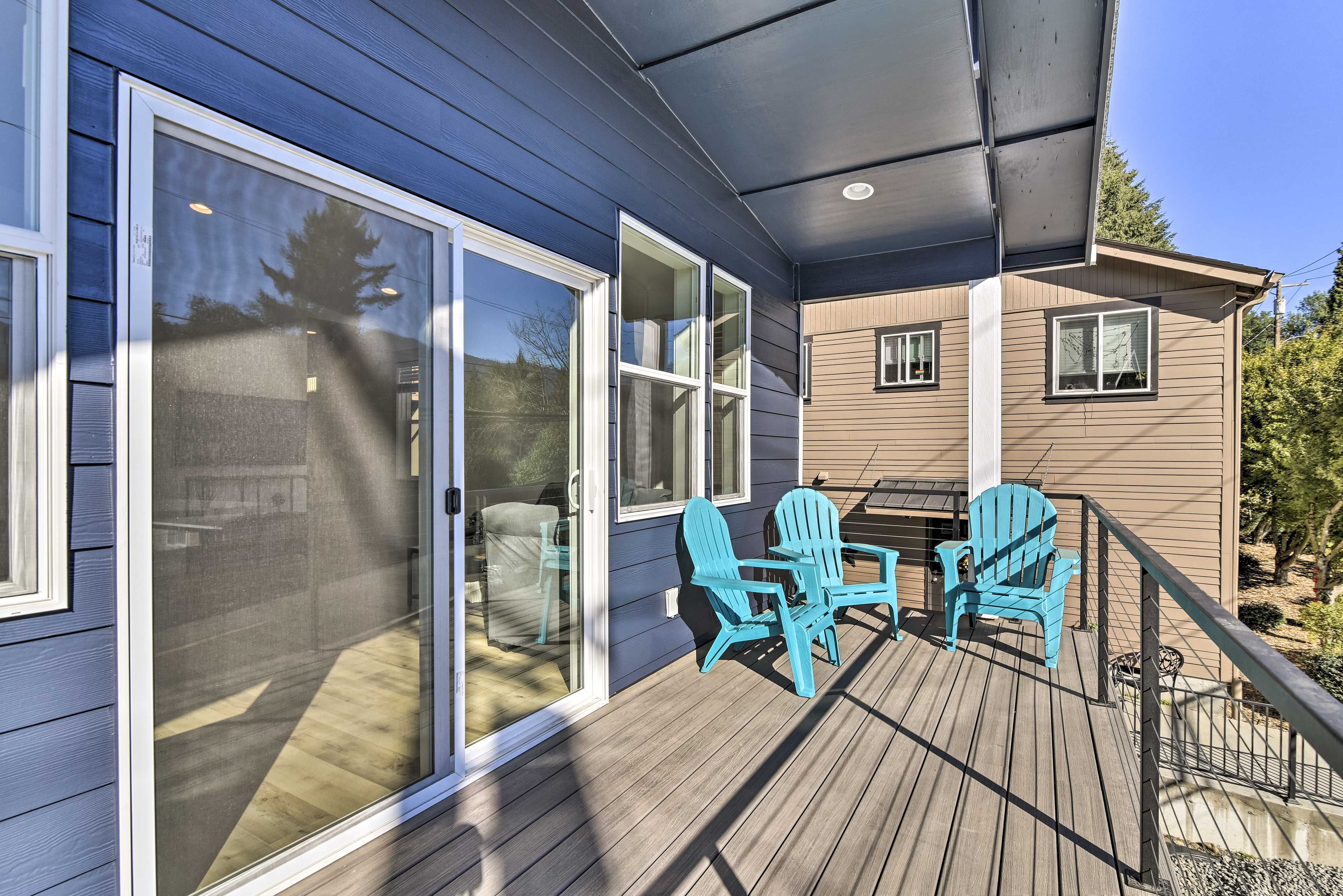 Covered Balcony | Gas Grill | Mountain Views