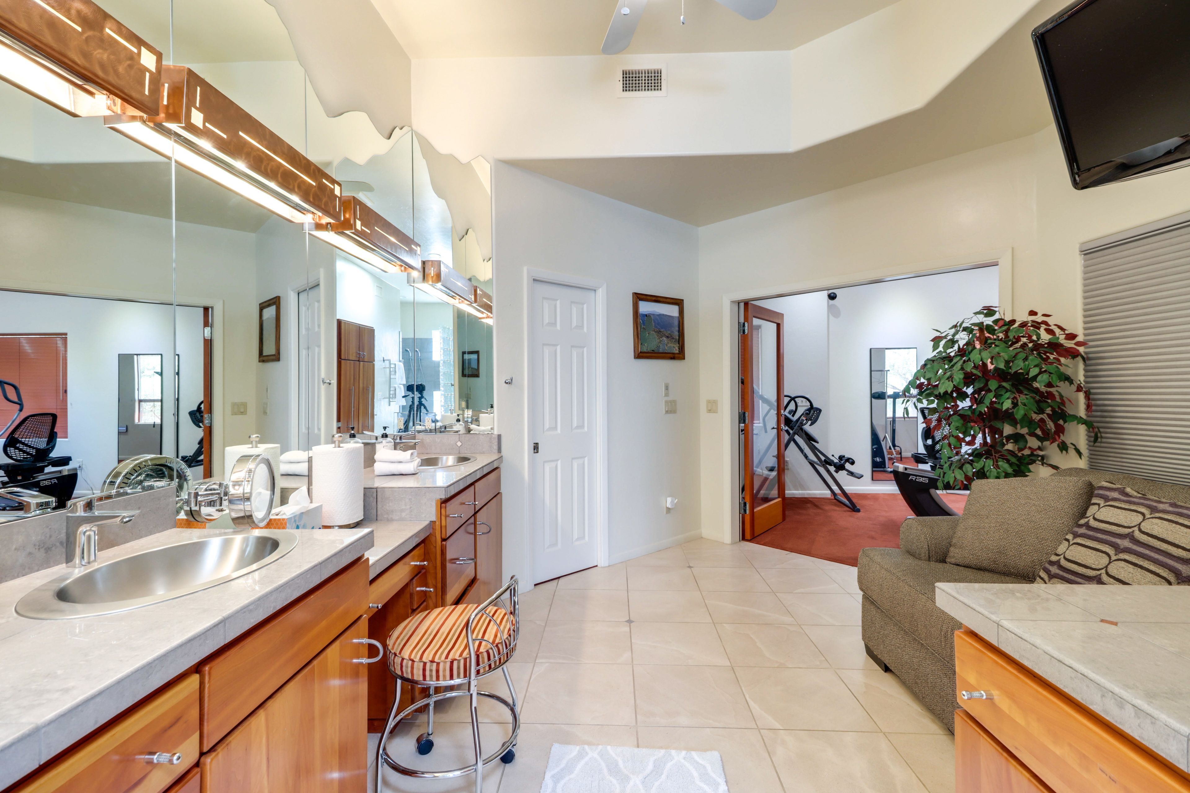 Large Half Bath By Workout Room