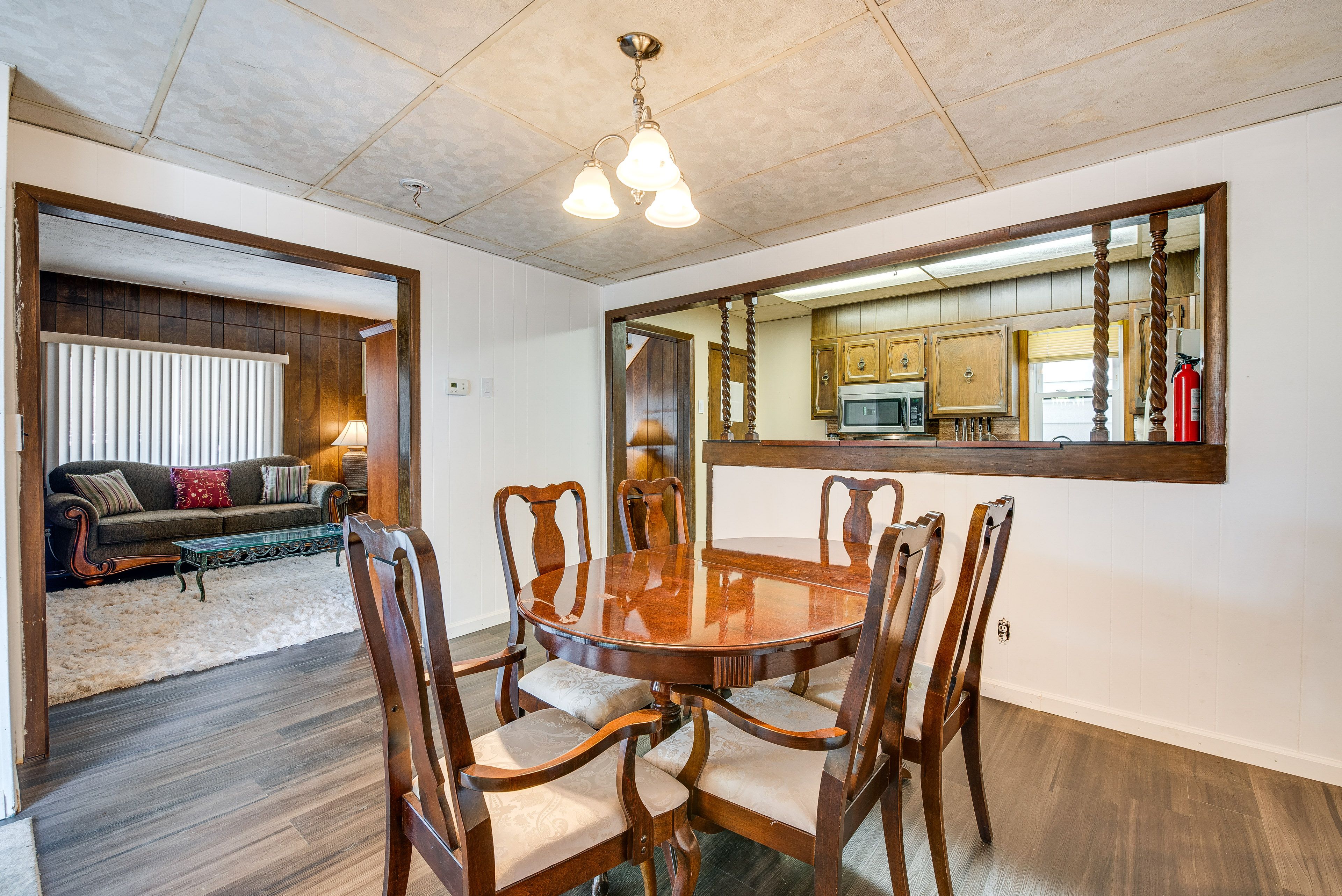Dining Area | Dishware & Flatware Provided | Window A/C Units