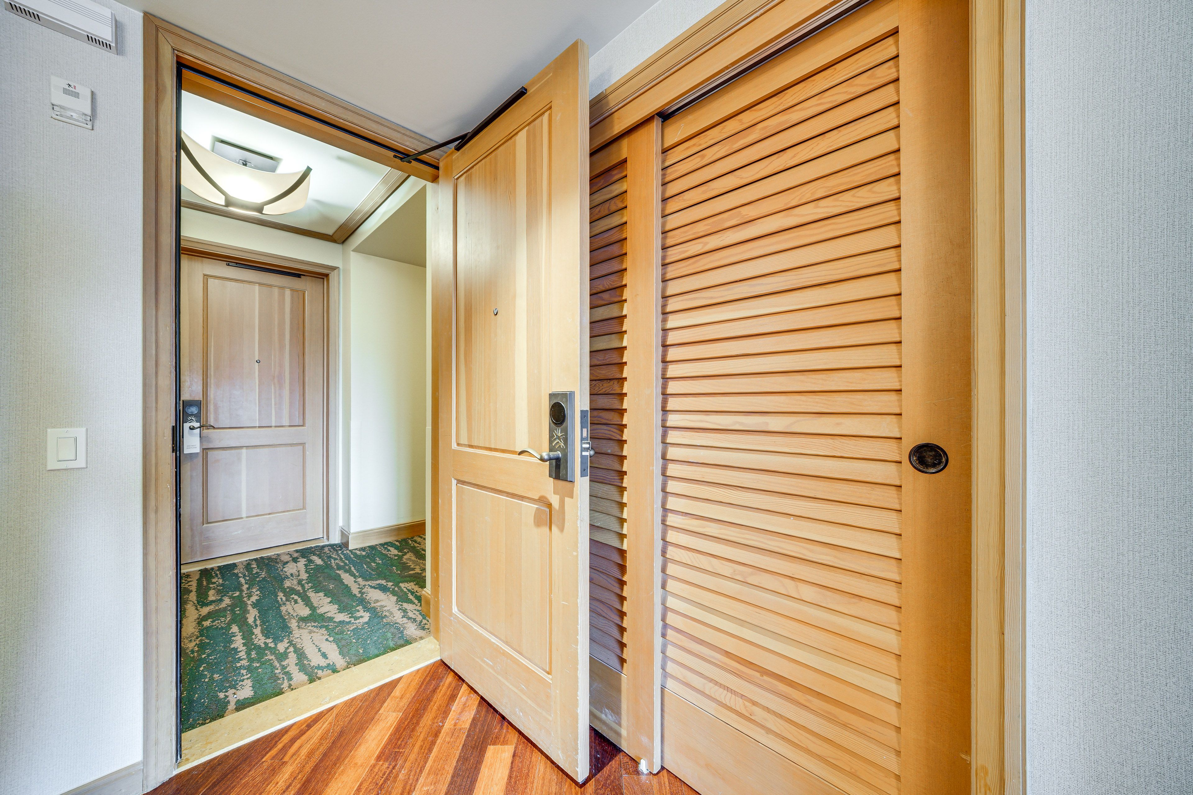 Condo Entryway | Stacked Washer & Dryer