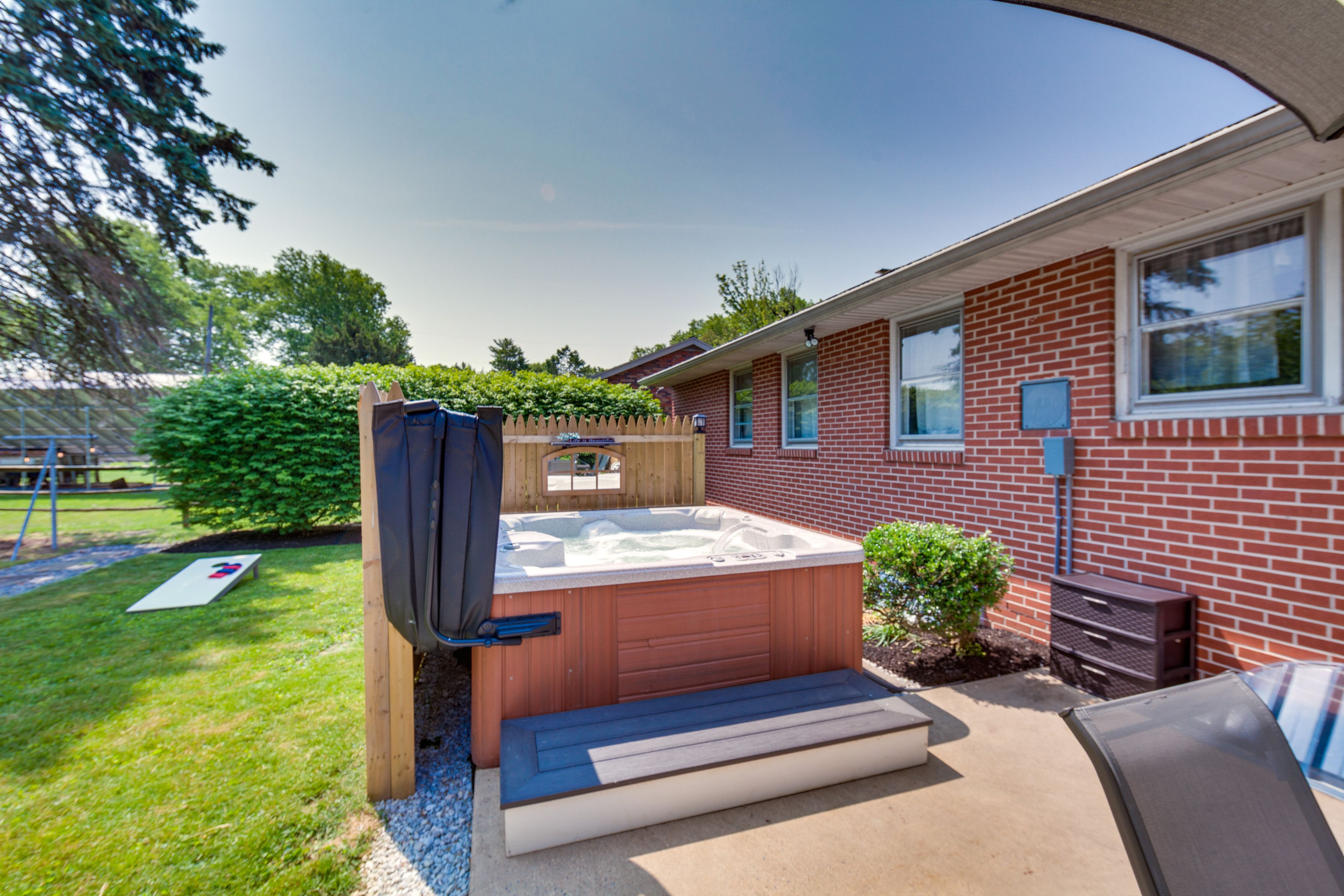 Private Patio & Hot Tub | 1-Story House | Central Heating & A/C