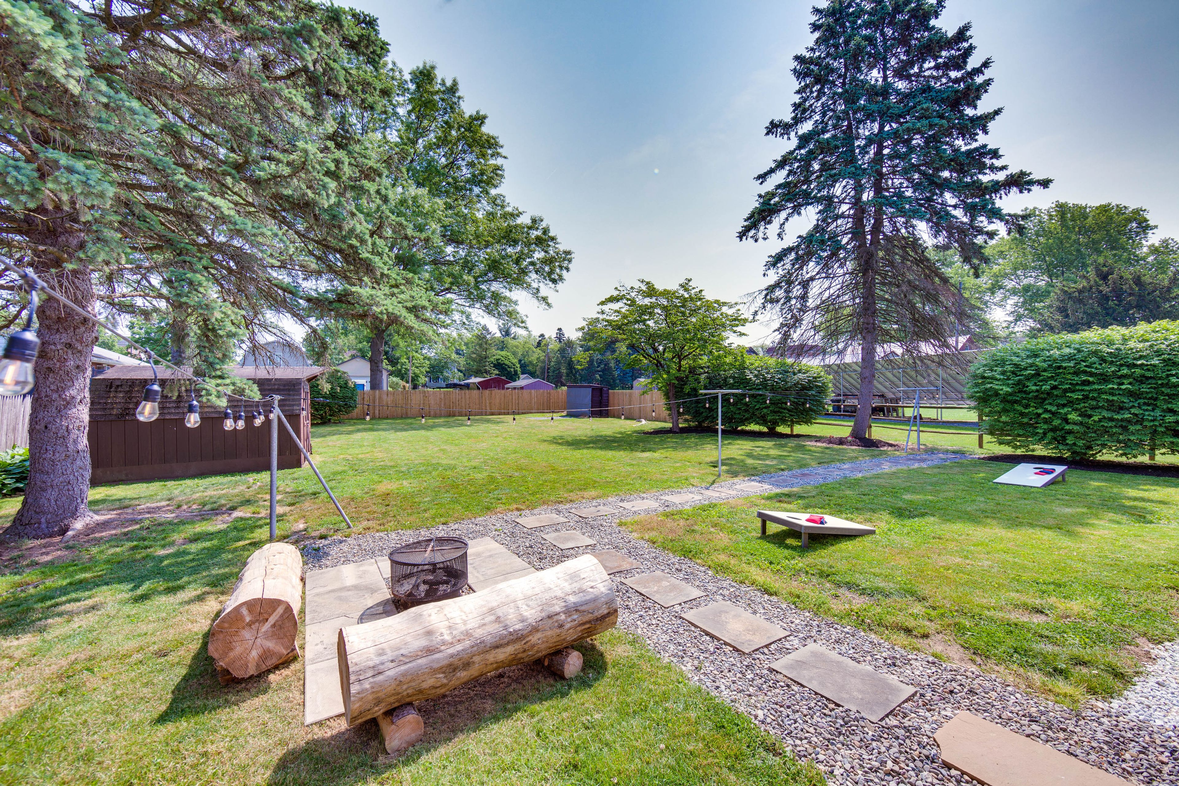 Fire Pit Area | Fenced Backyard