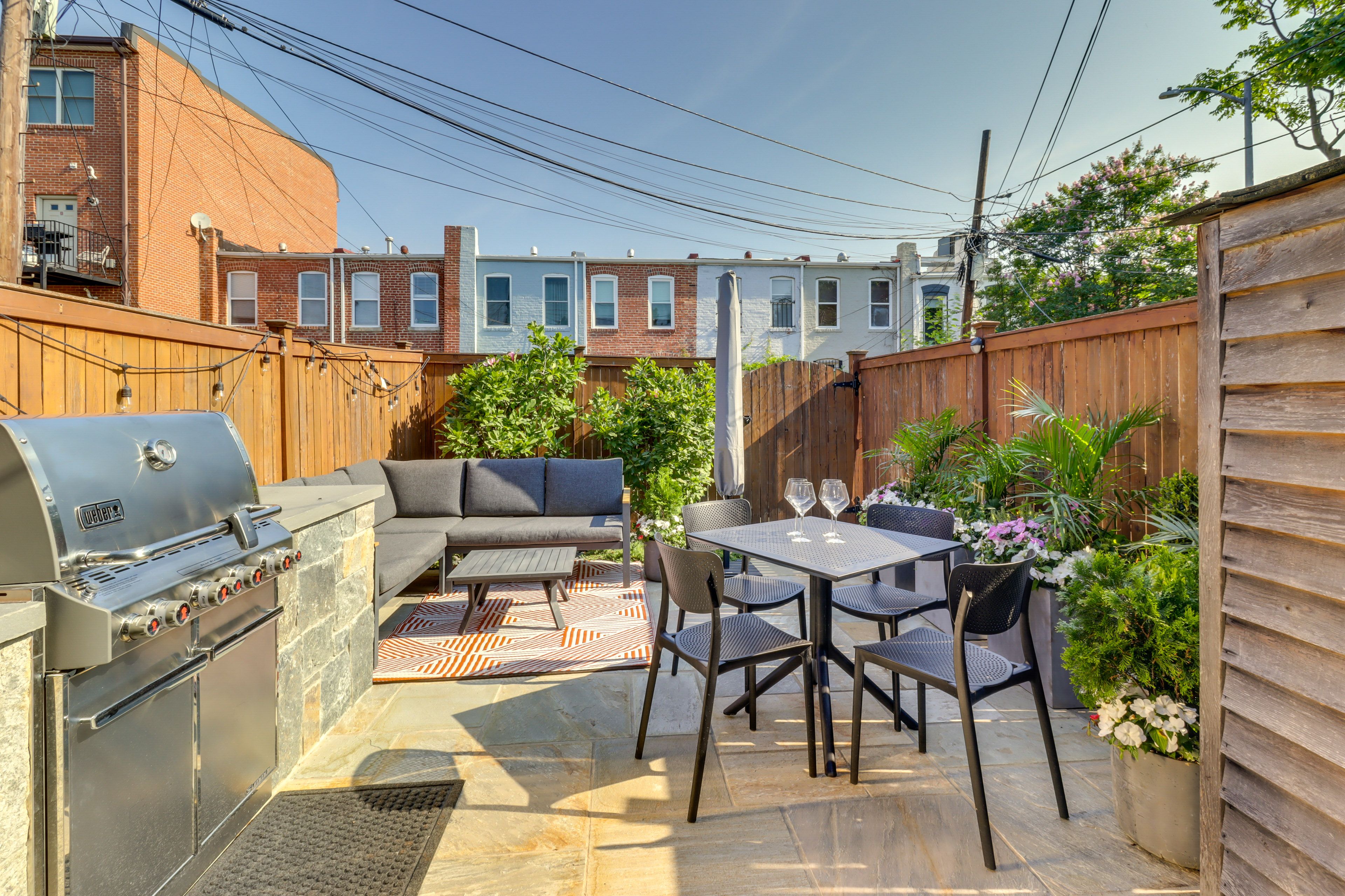 Private Patio | Outdoor Dining | Lounge Area | Built-In Gas Grill
