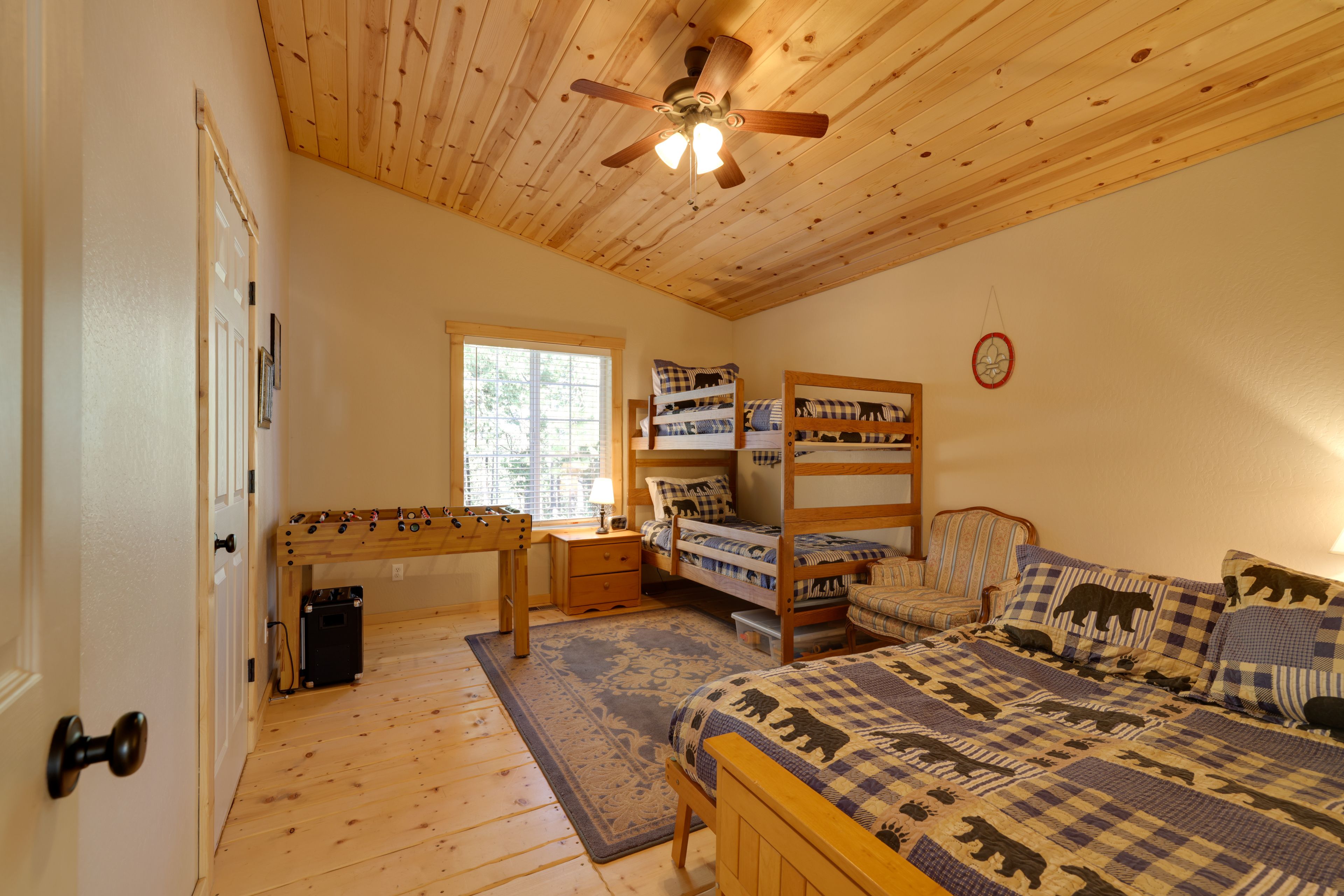 Bedroom 3 | Twin Bunk Bed | Queen Futon | Foosball Table