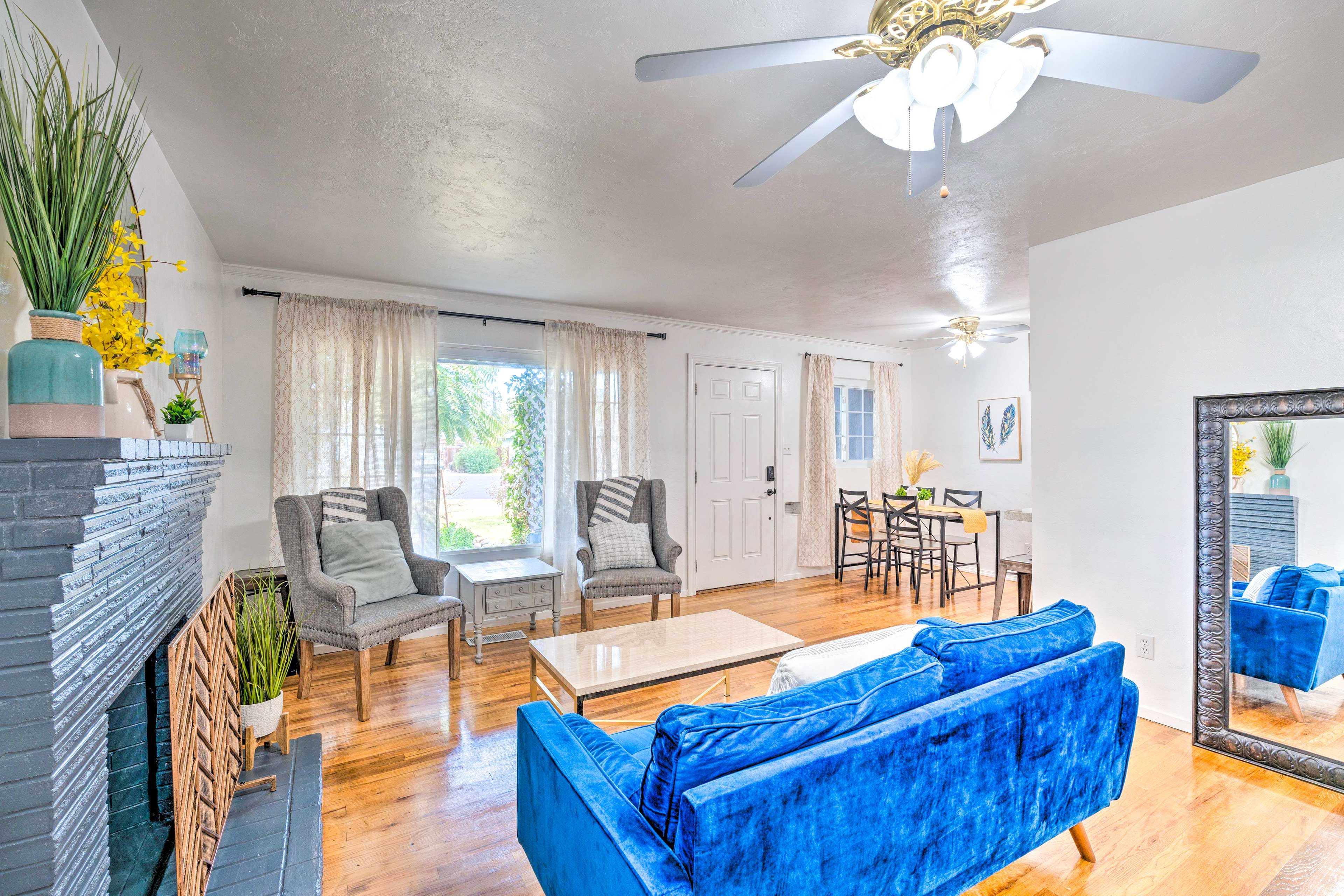 Living Room | Free WiFi | Private Patio | Close Proximity to Shopping & Dining
