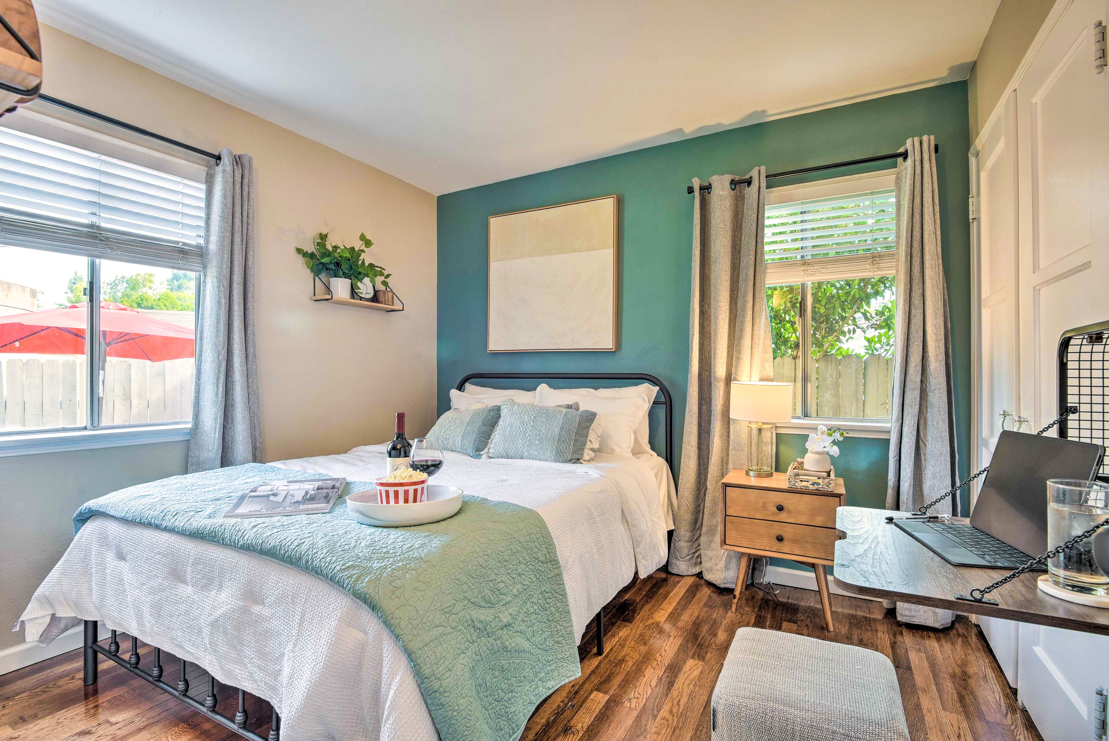 Bedroom 2 | Main Level | Queen Bed | Collapsible Desk | Smart TV