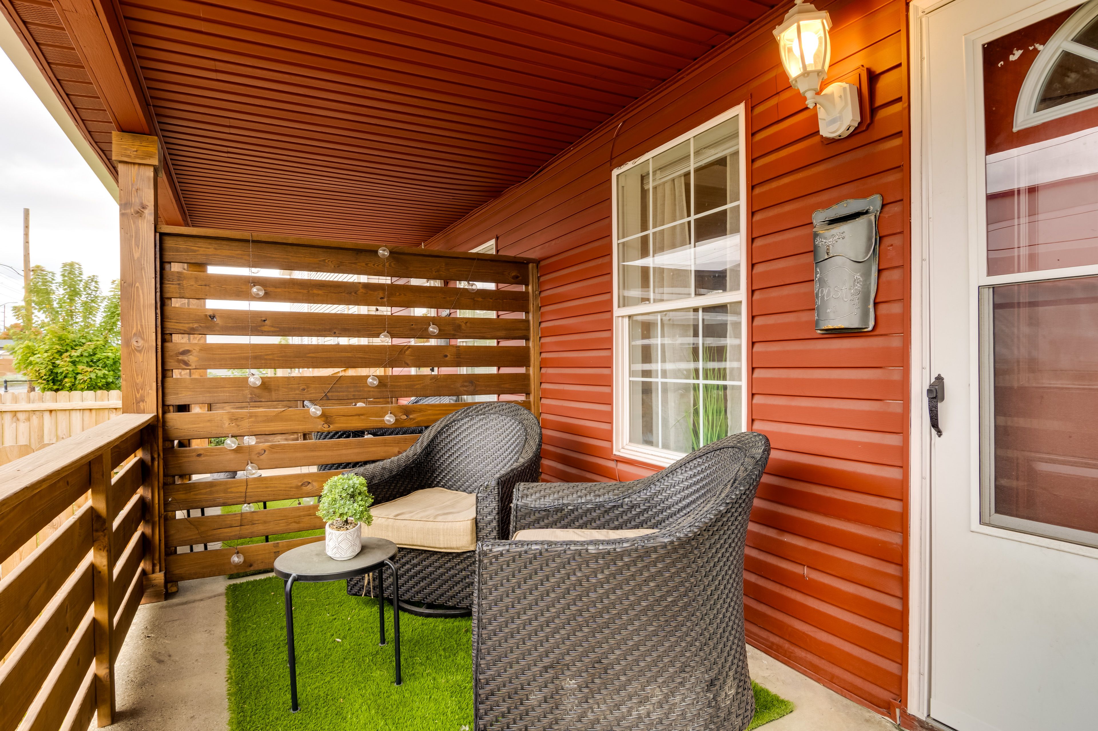 Townhome Exterior | 1,400 Sq Ft | Front Porch