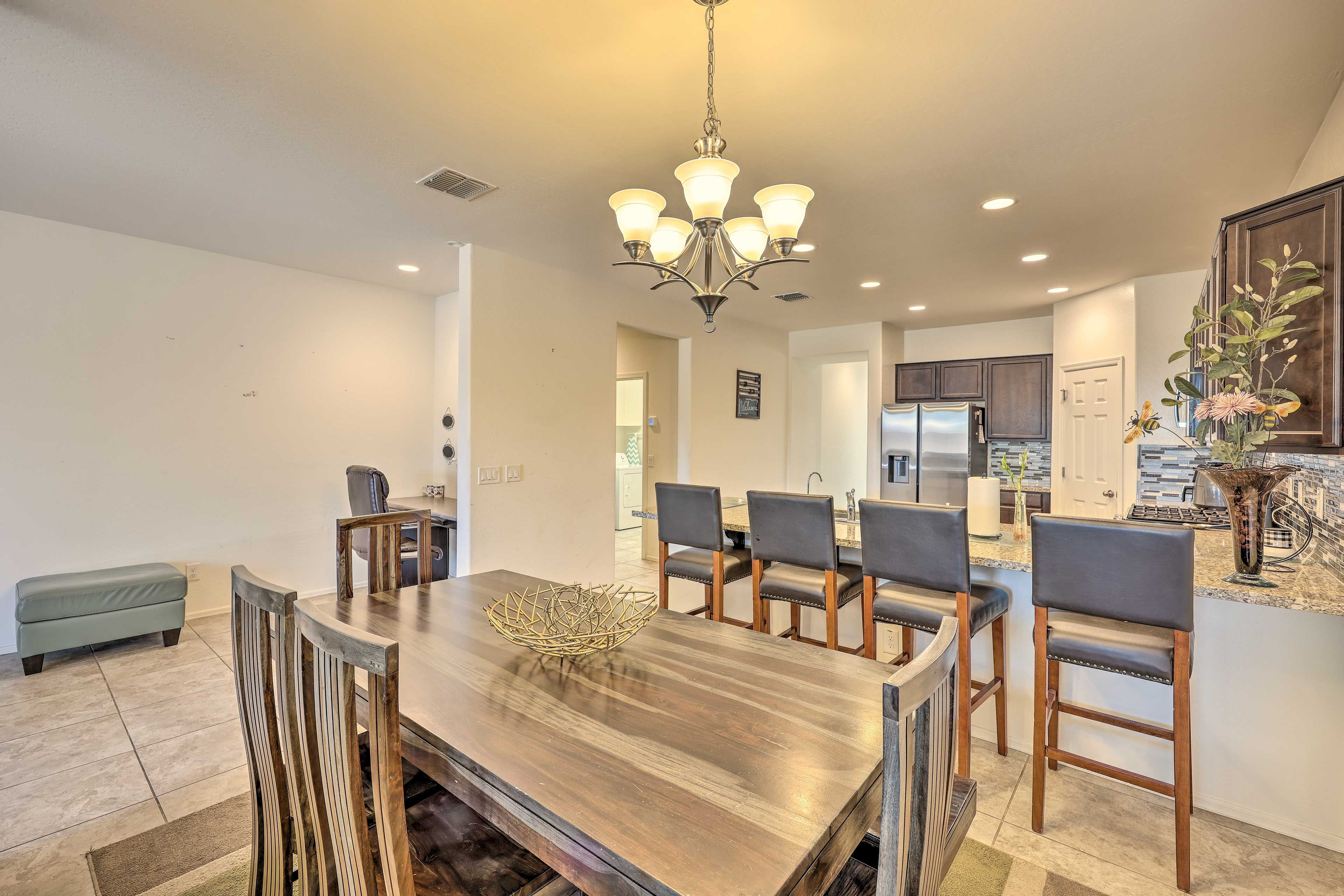 Dining Room | Open Floor Plan | Laptop-Friendly Workspace