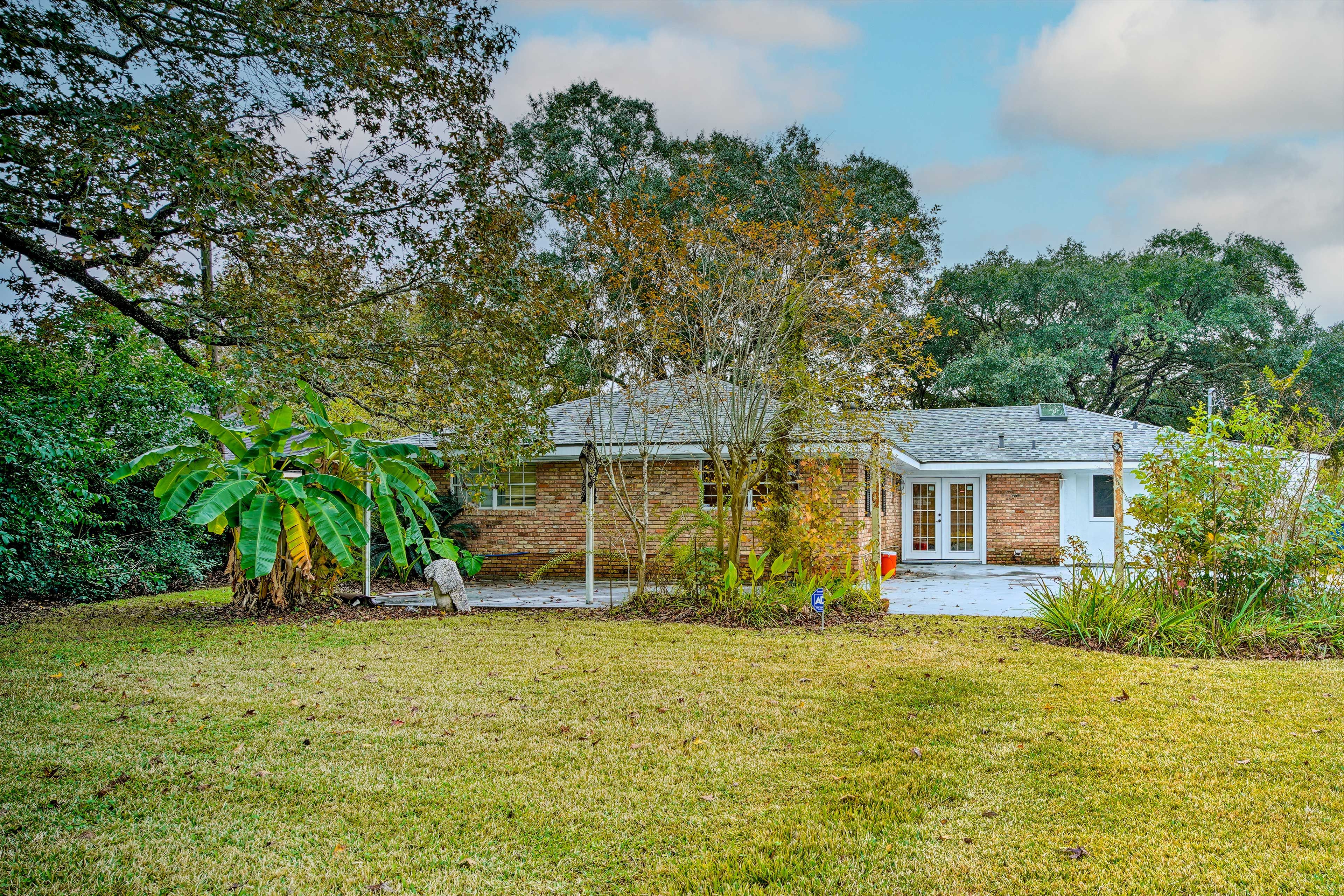 Exterior | Spacious Backyard | Single-Story Home