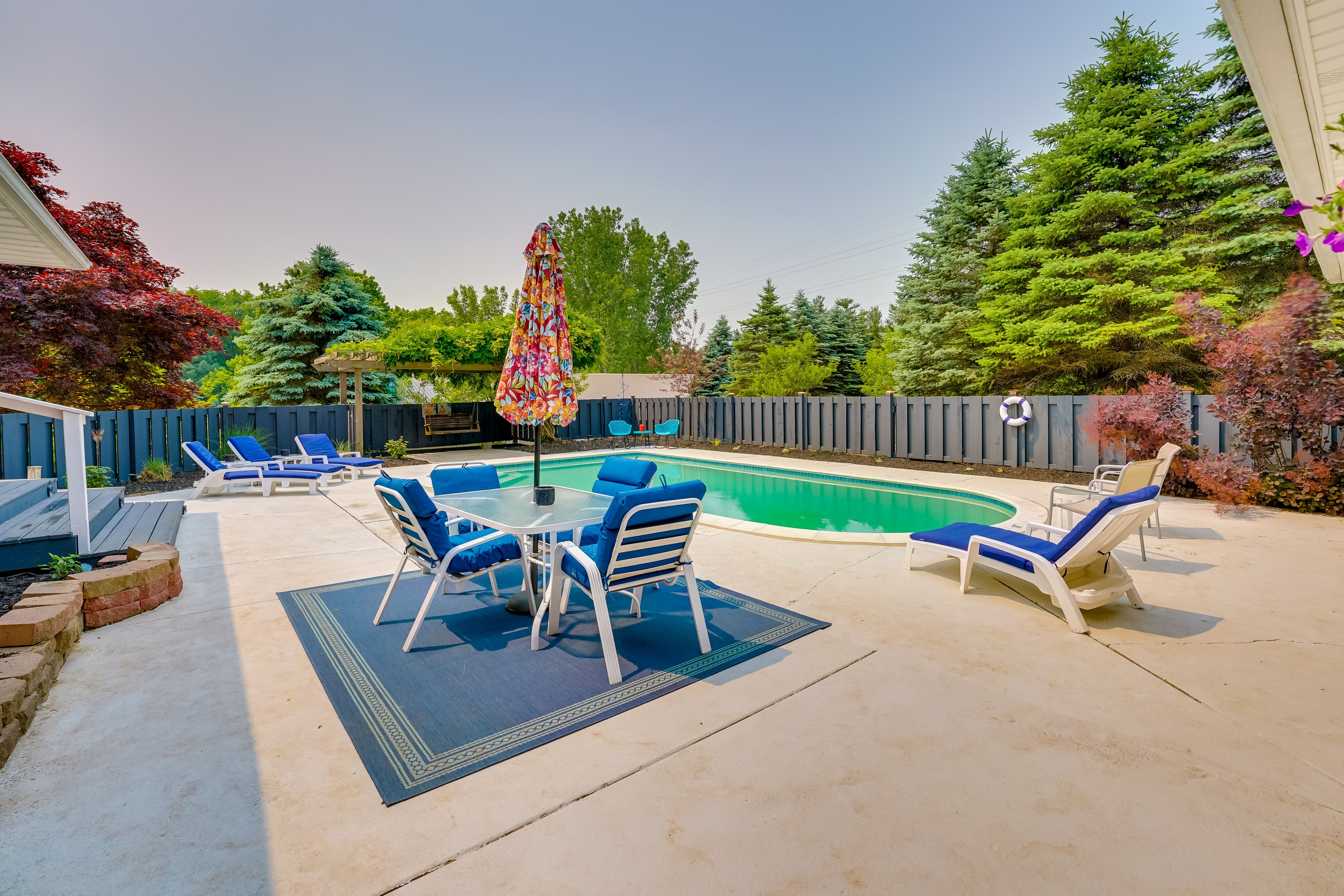 Patio | Private Pool (Depth 3'-12')