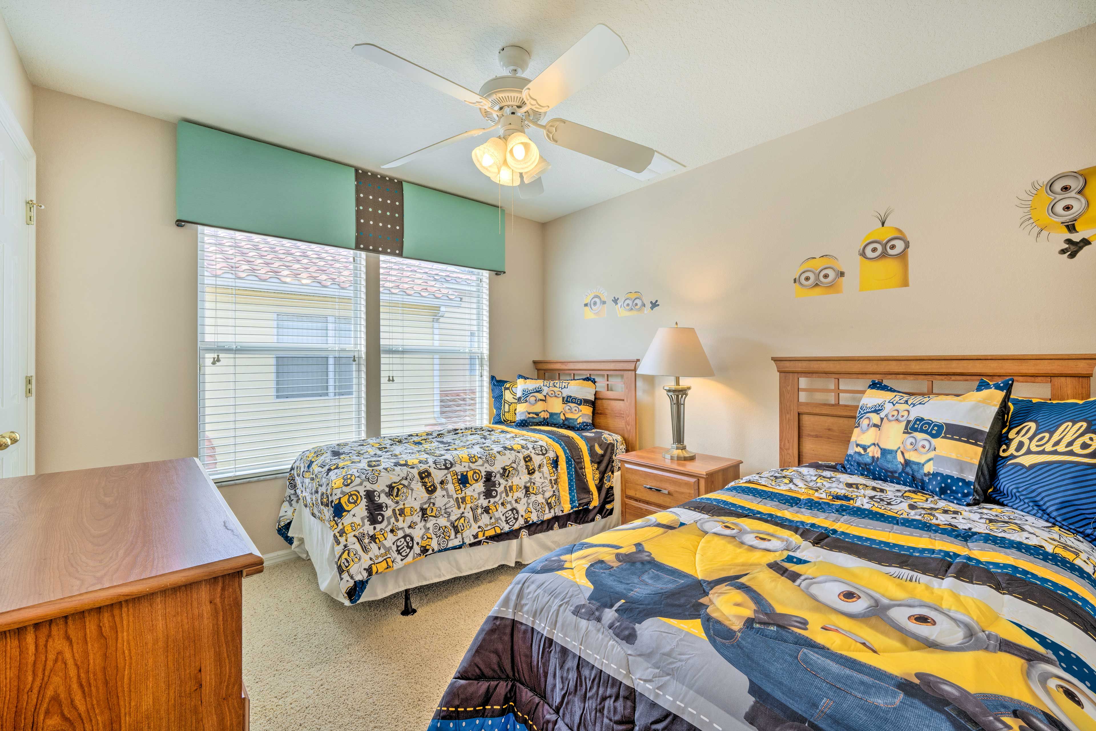 Bedroom 4 | 2nd Floor | 2 Twin Beds | Dresser | Linens Provided
