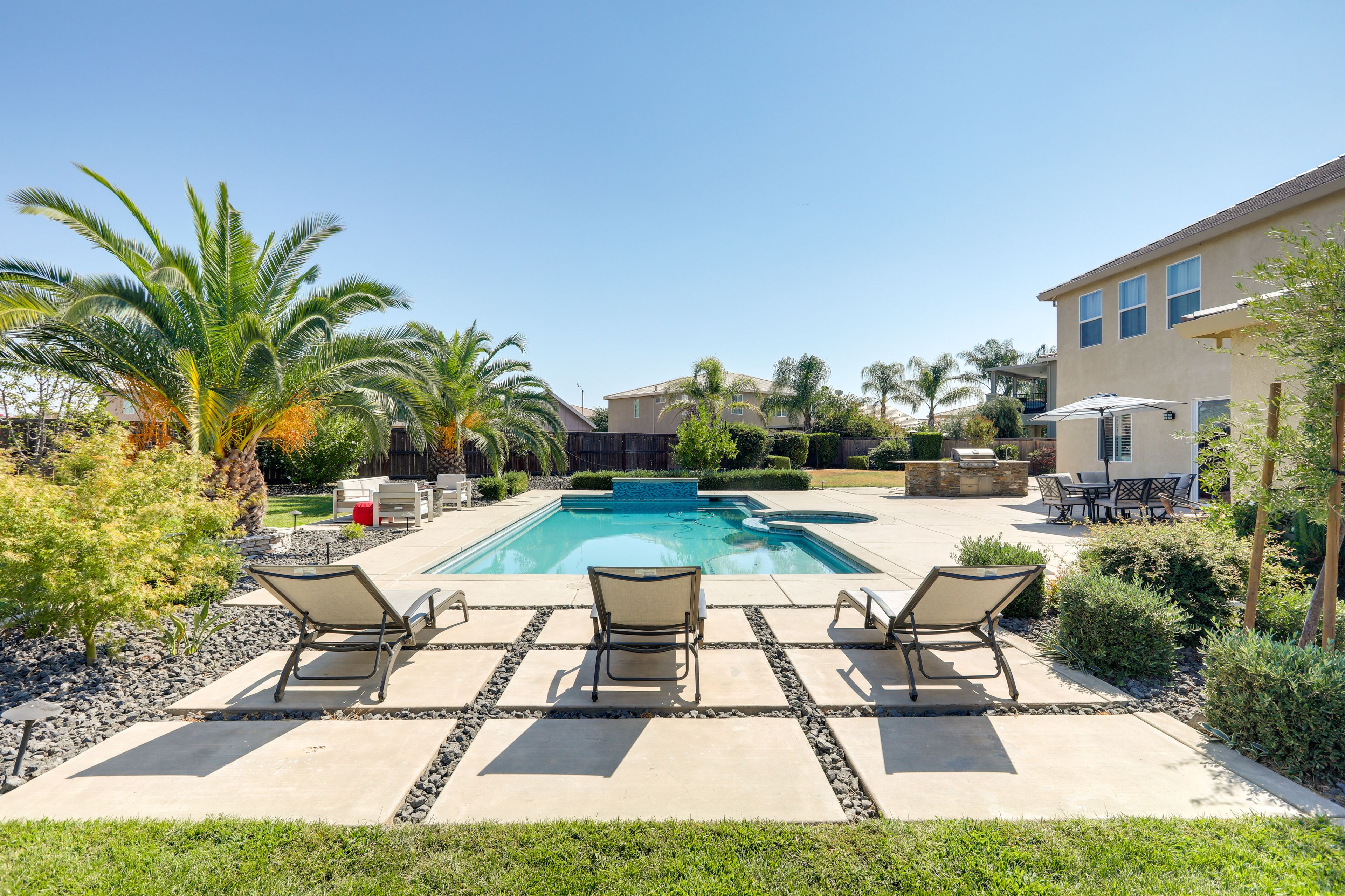Pool Area | Lounge Chairs | Fire Pit