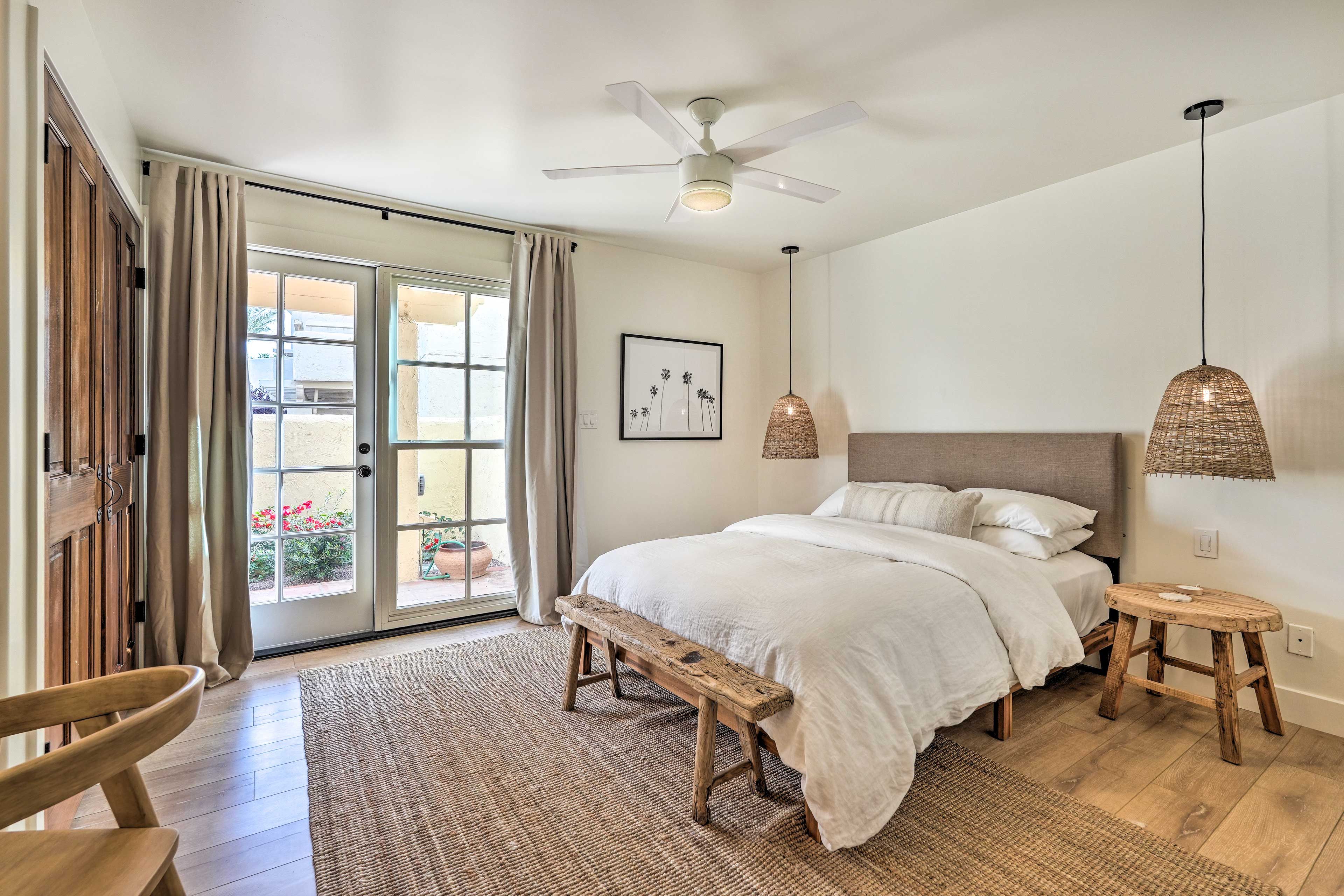 Bedroom 1 | Queen Bed | Patio Access