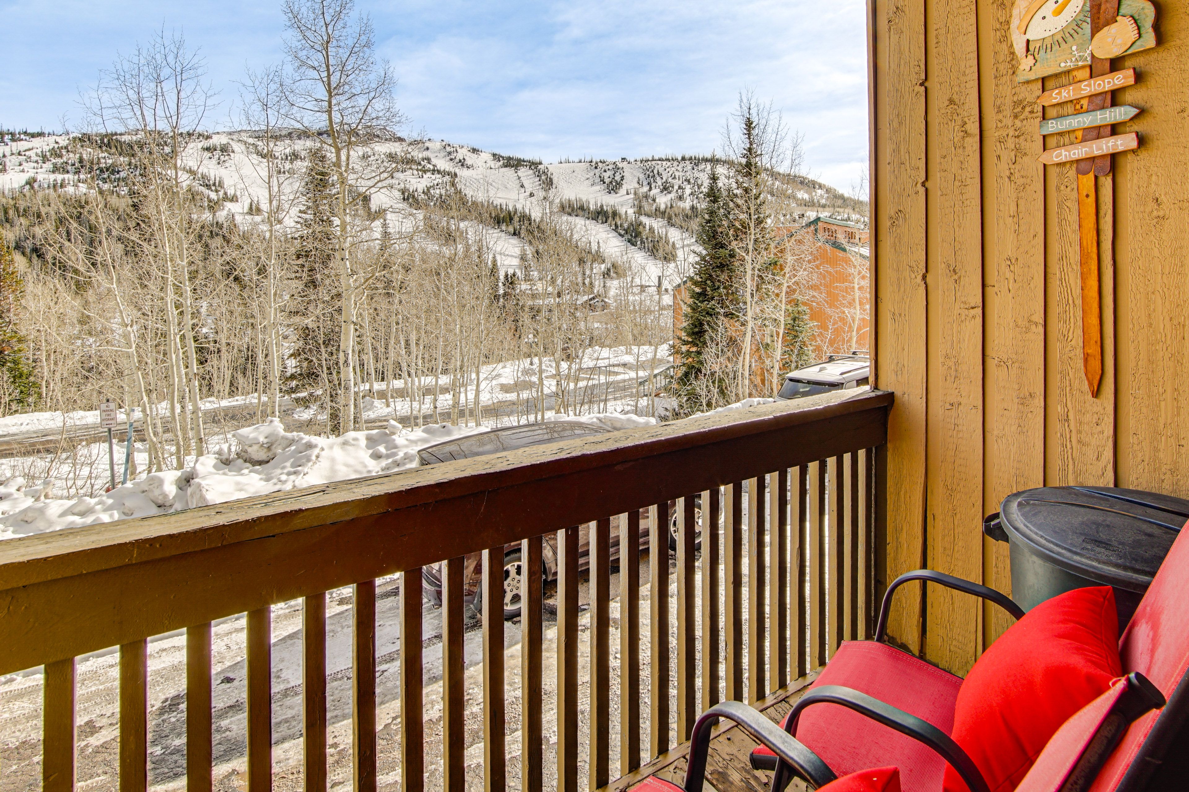 Balcony | Ski Slope Views