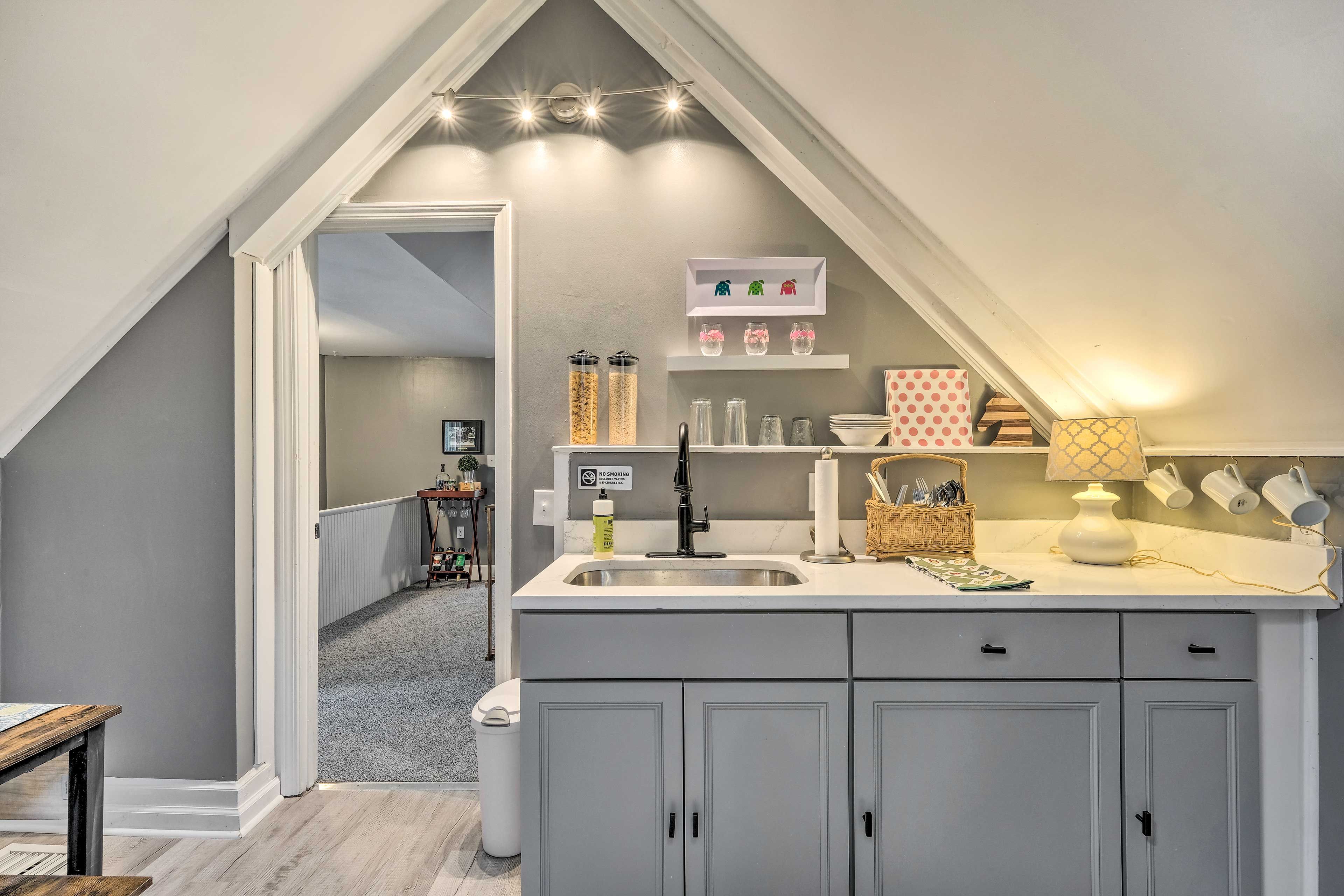 Louisville Vacation Rental | Studio | 1BA | Stairs Required | 600 Sq Ft