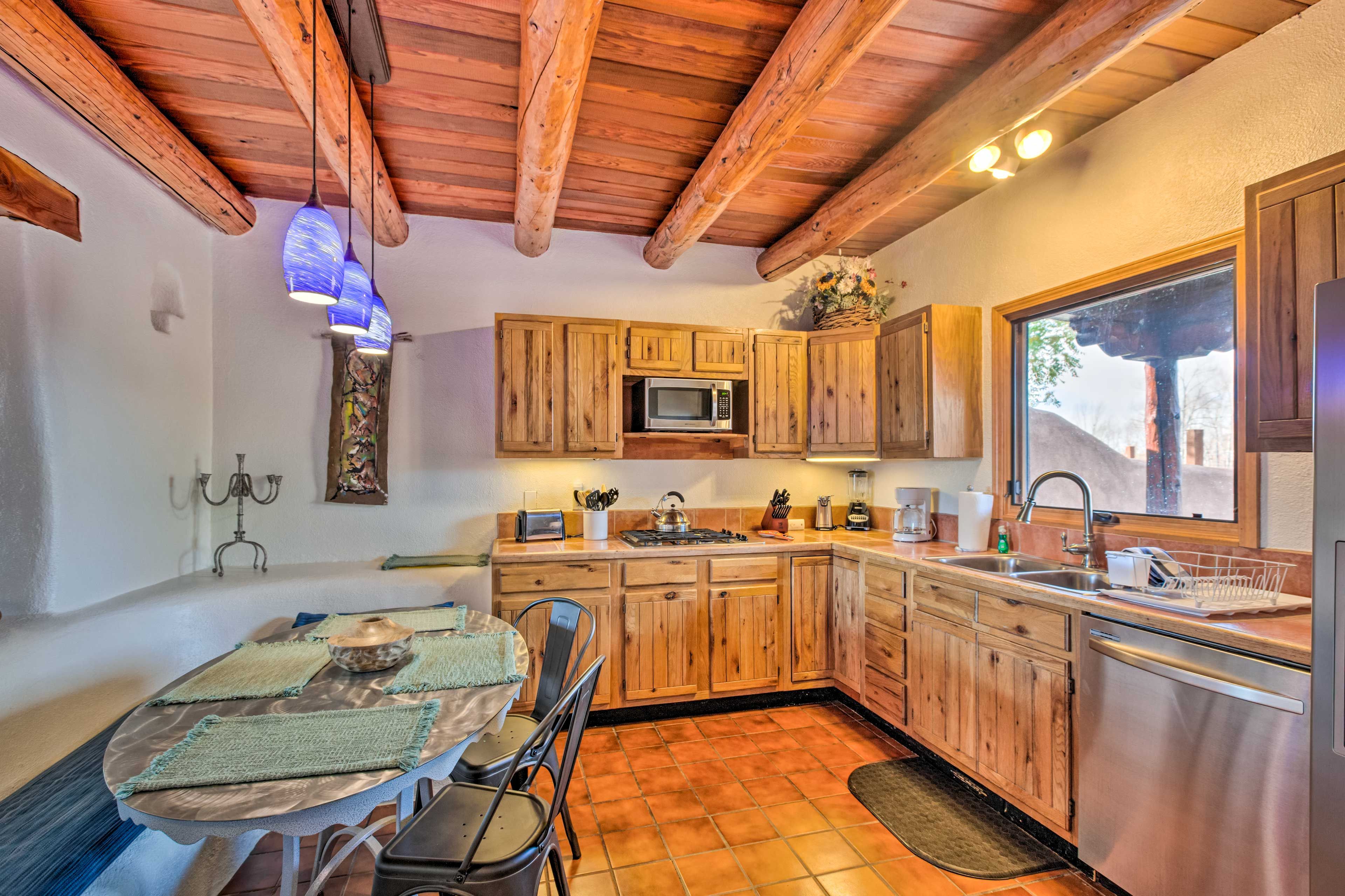 Kitchen | Gas Range | Double Oven | Dishwasher | Blender | Coffee Maker