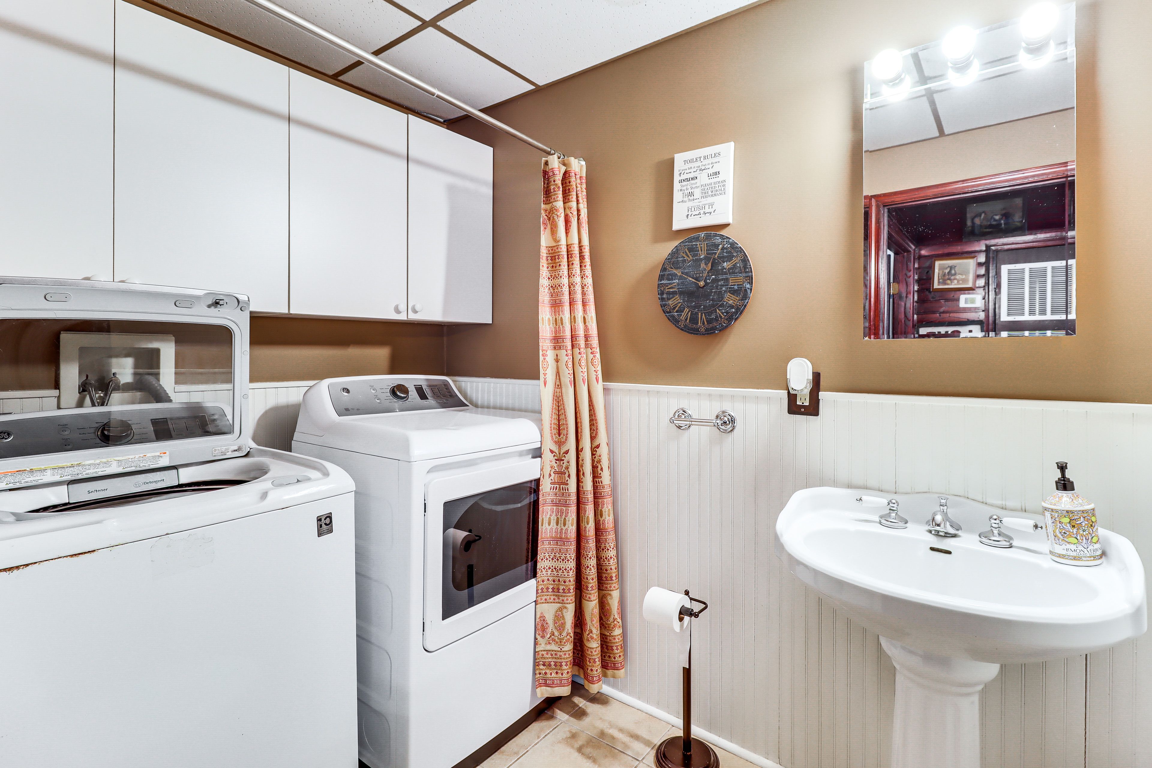 Half Bath | Washer & Dryer | 1st Floor