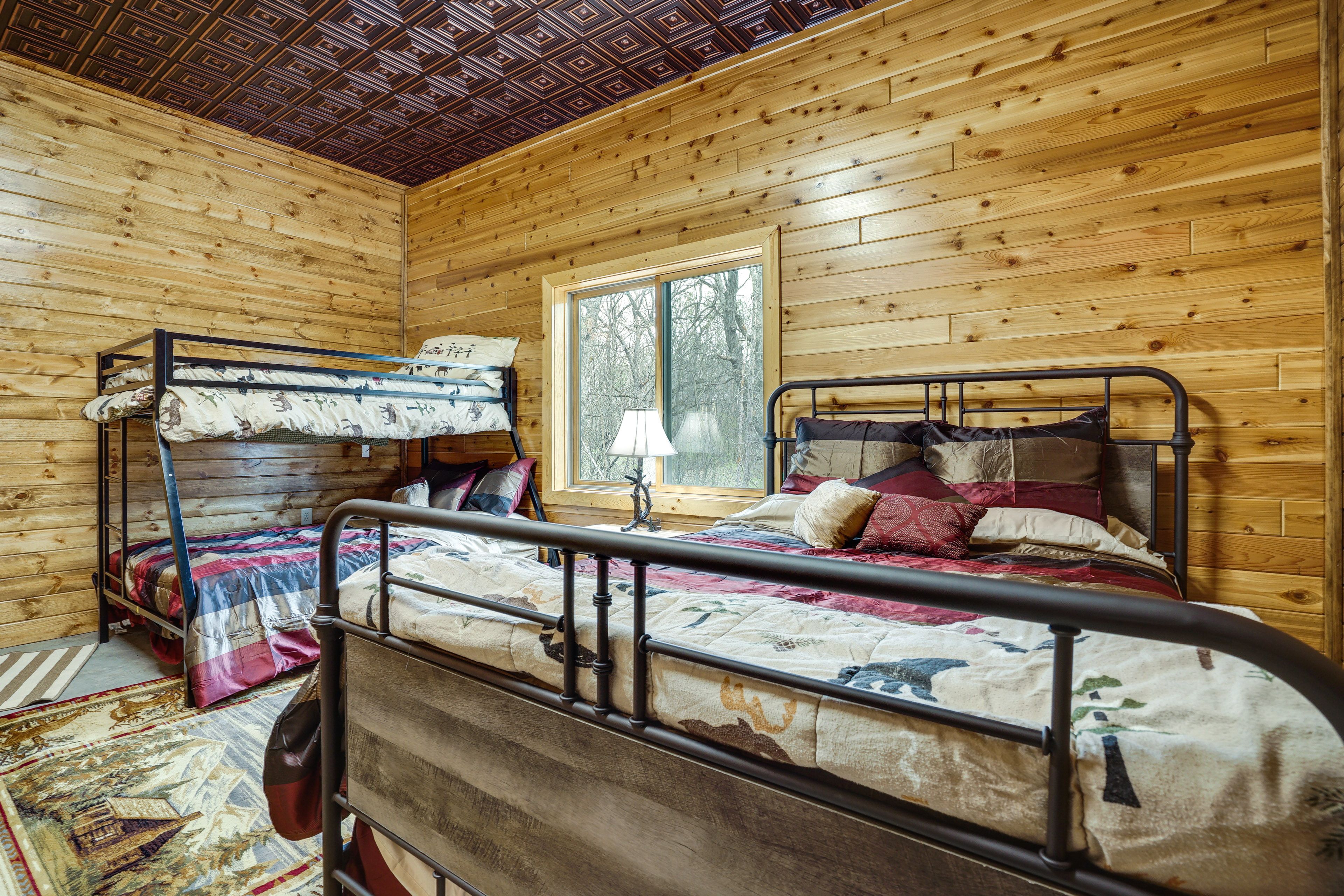 Bedroom 1 | Queen Bed | Twin/Full Bunk Bed | Linens Provided