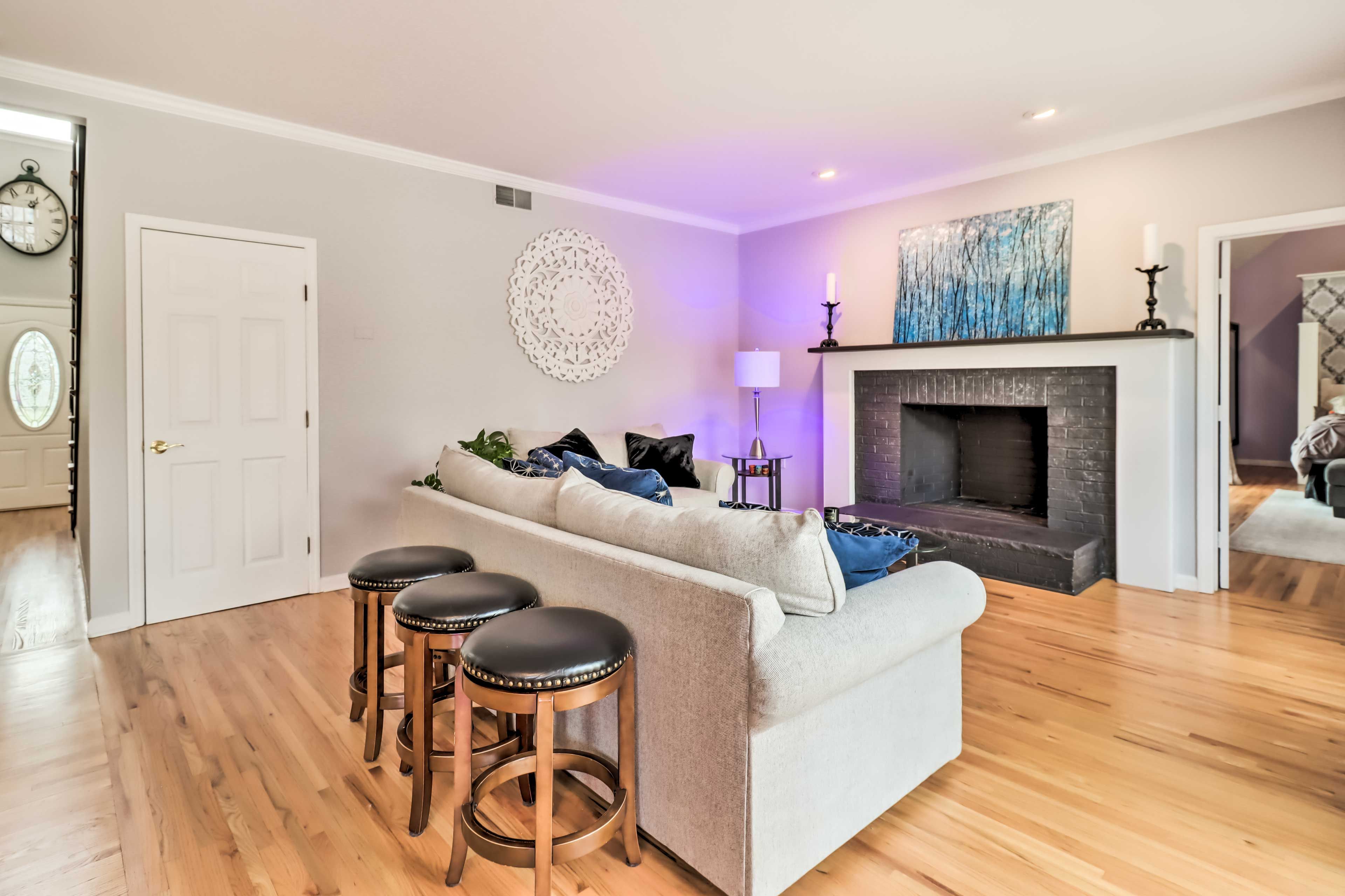 Living Room | Fireplace (Wood Not Provided)