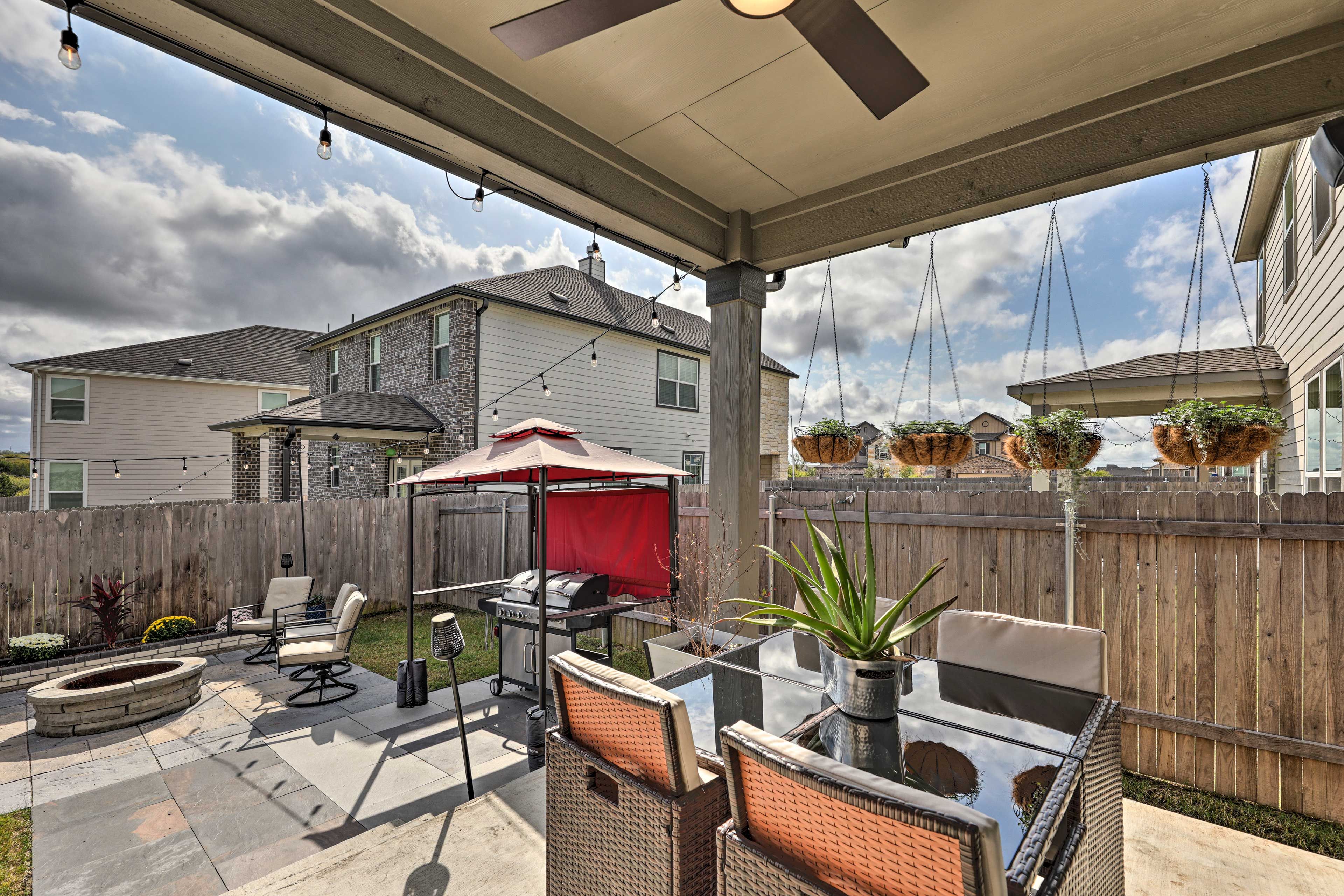 Patio | Stairs Required for Full Patio & Backyard Access