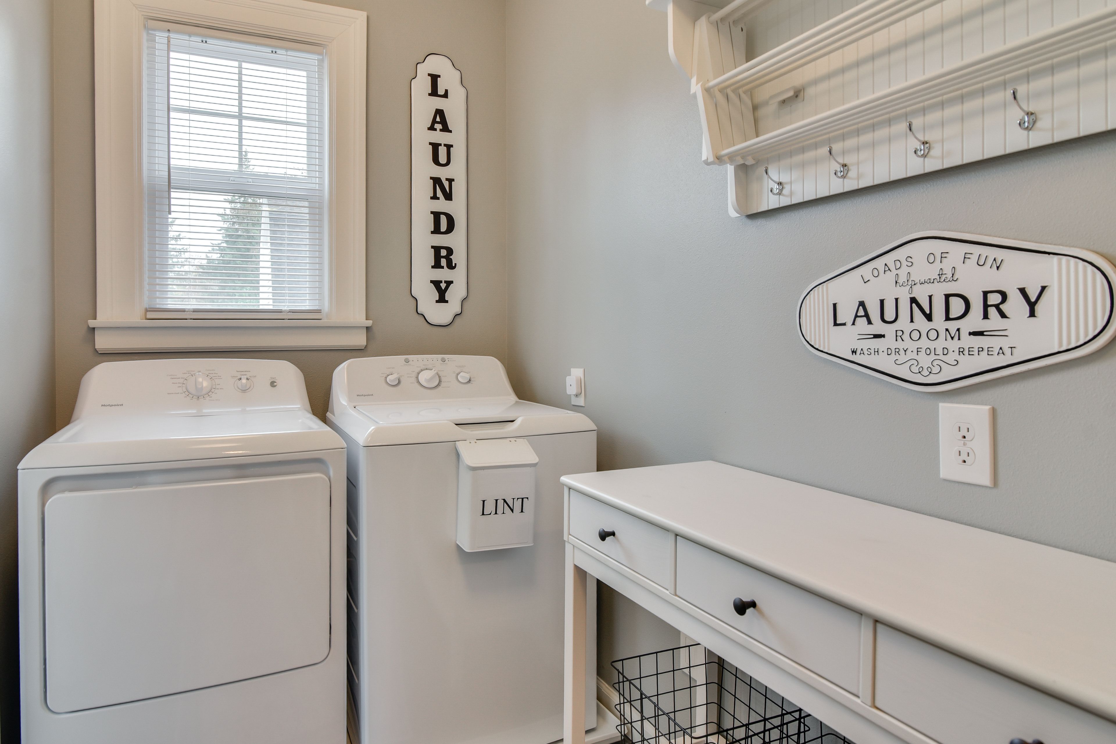 Laundry Area | Washer/Dryer | Iron/Board | Hangers | Trash Bags/Paper Towels