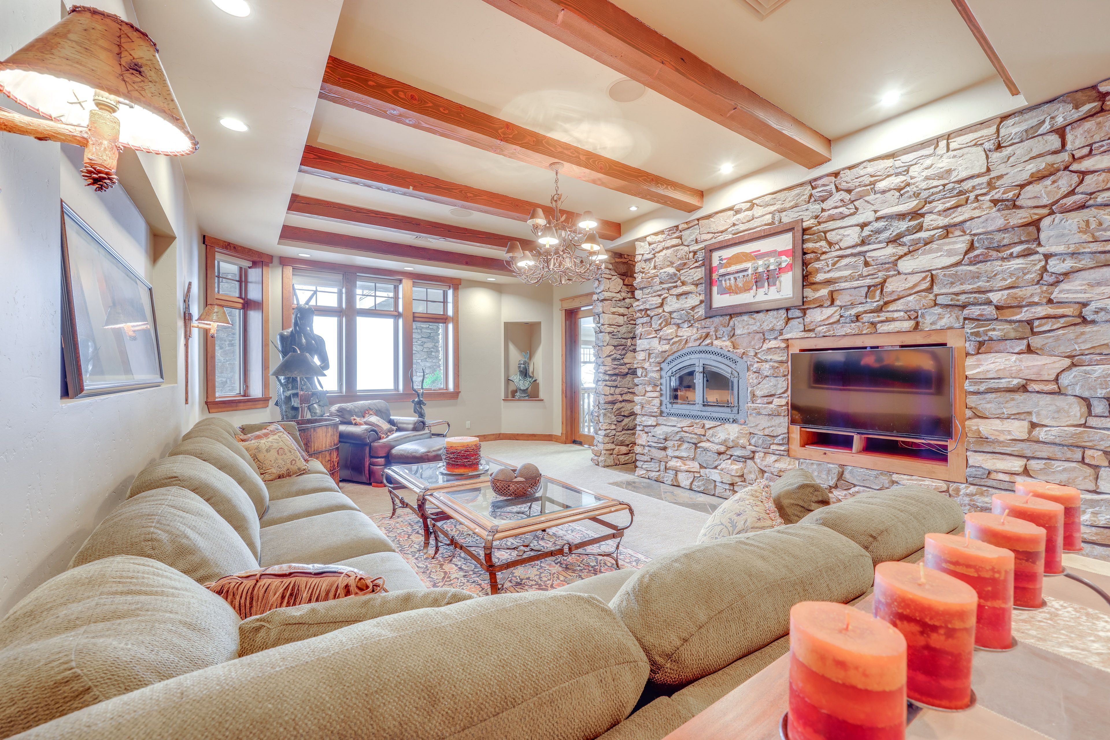 Den | Lower Level | Smart TV | Fireplace
