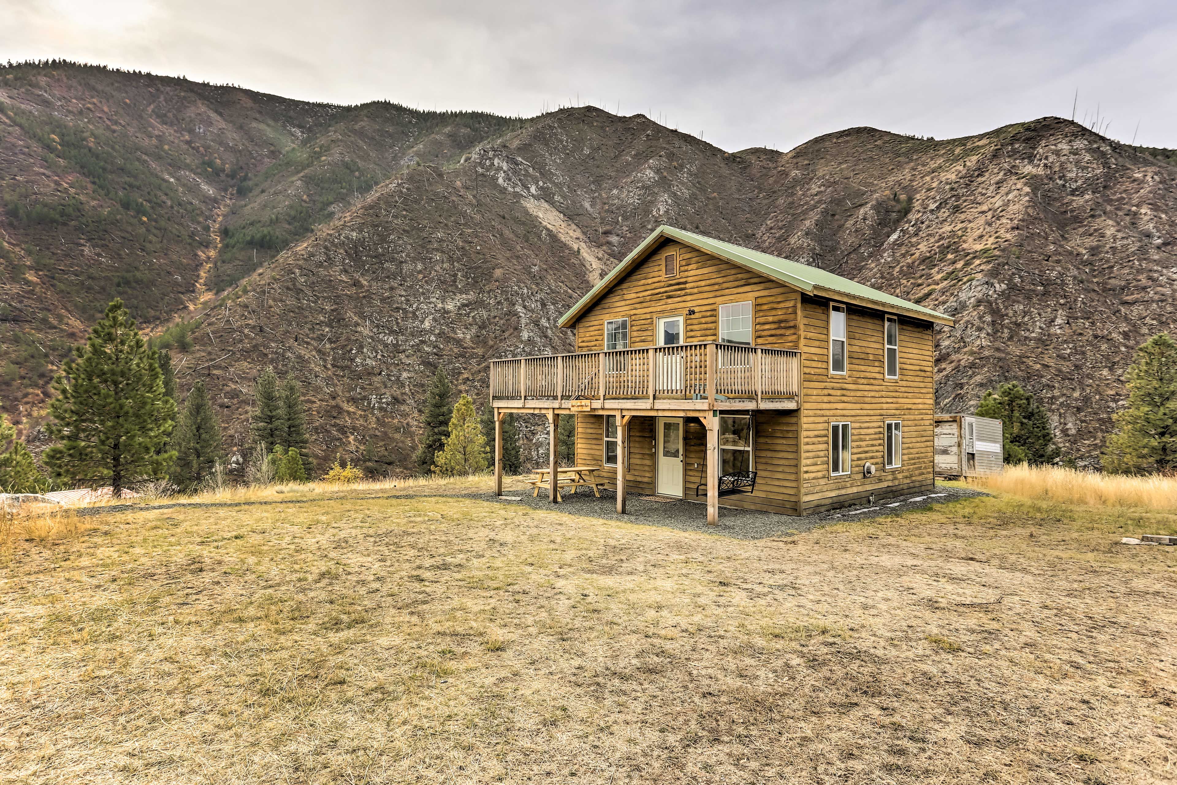 Cabin Exterior | 1,152 Sq Ft | Outdoor Oasis | Walk to Kirkham Hot Springs