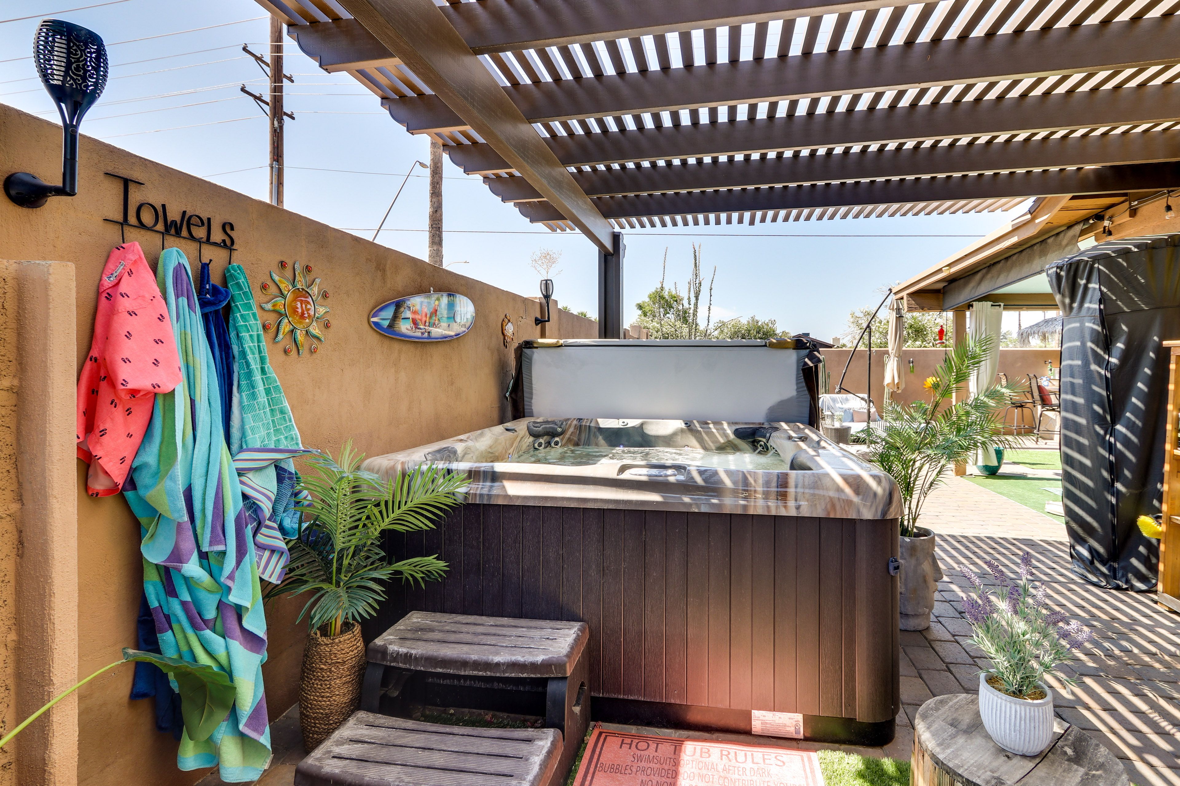 Patio | Private Hot Tub