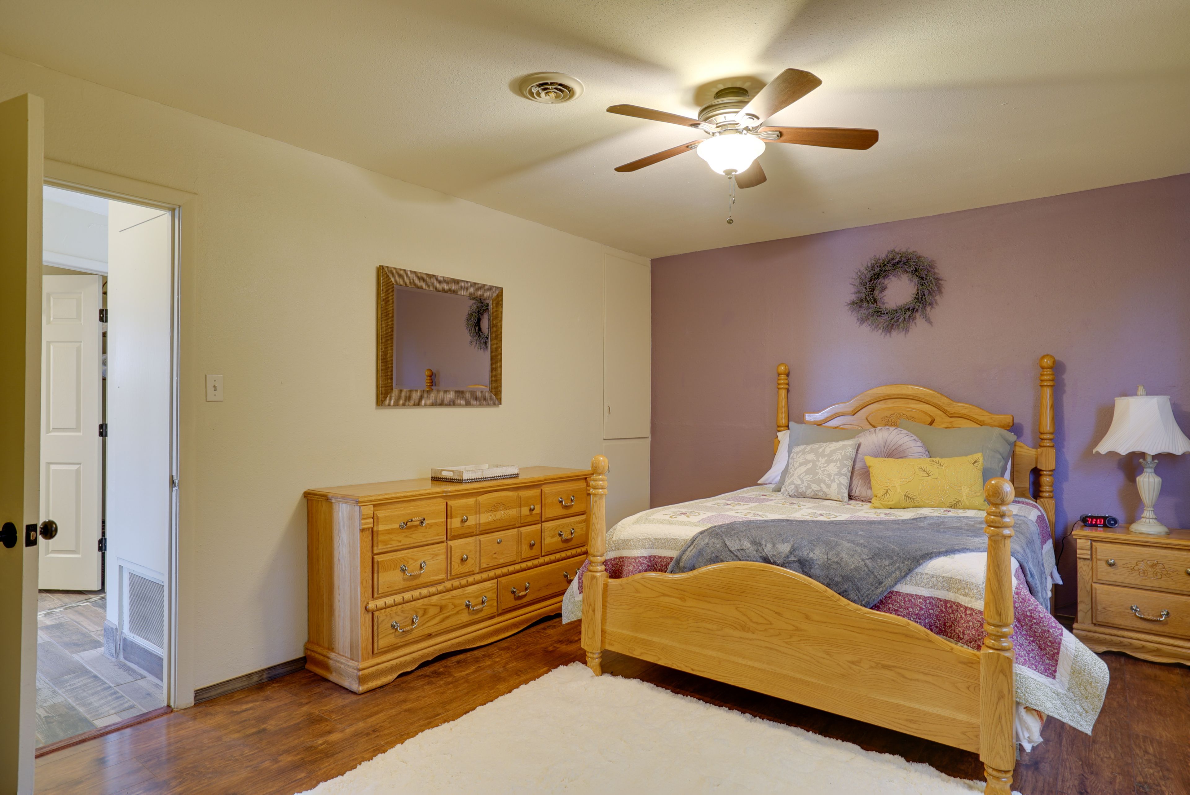 Bedroom 2 | Queen Bed | Dresser | Seating | Closet