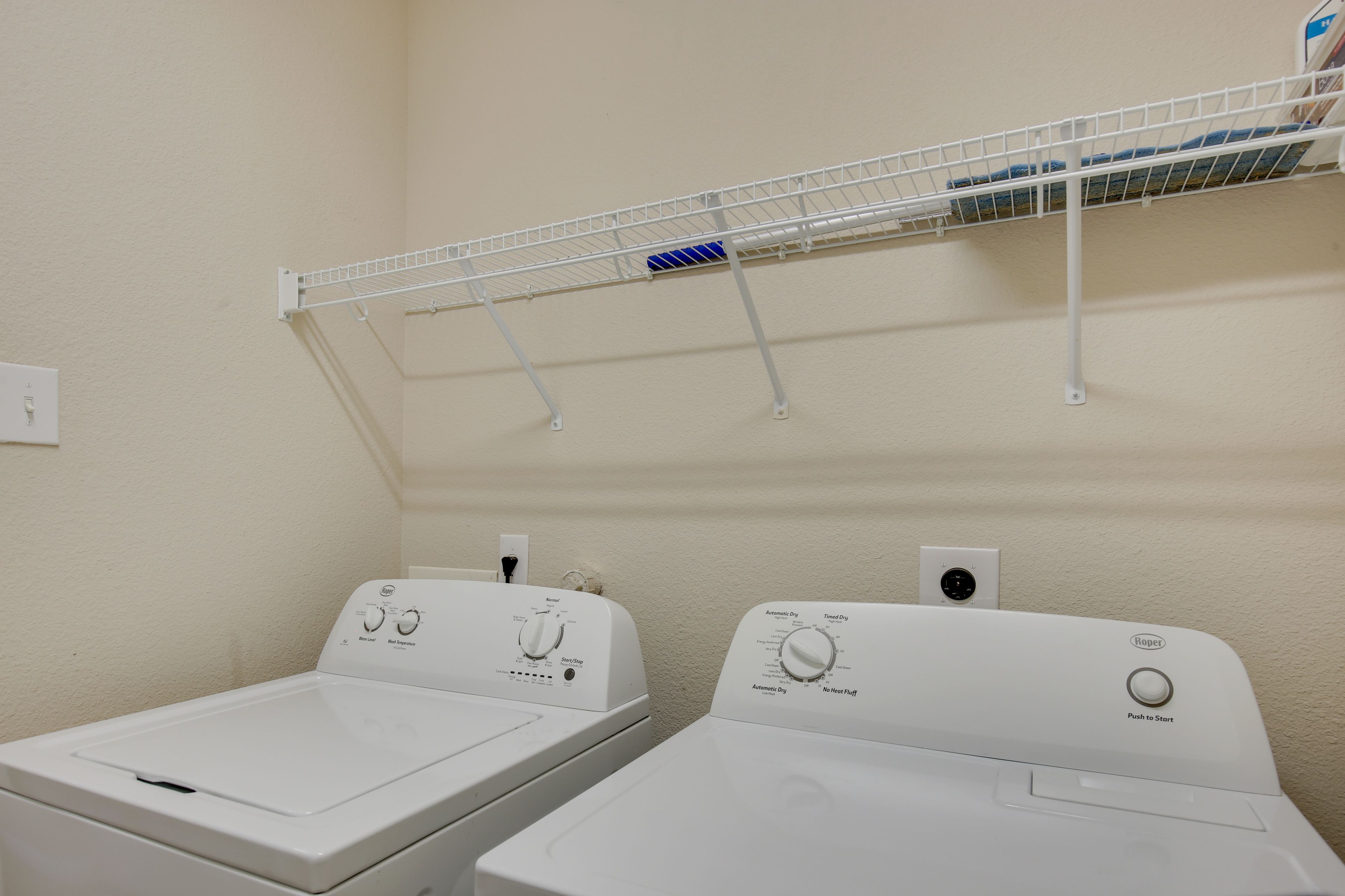 Laundry Area | Washer/Dryer | Hangers | Iron/Board | Trash Bags/Paper Towels