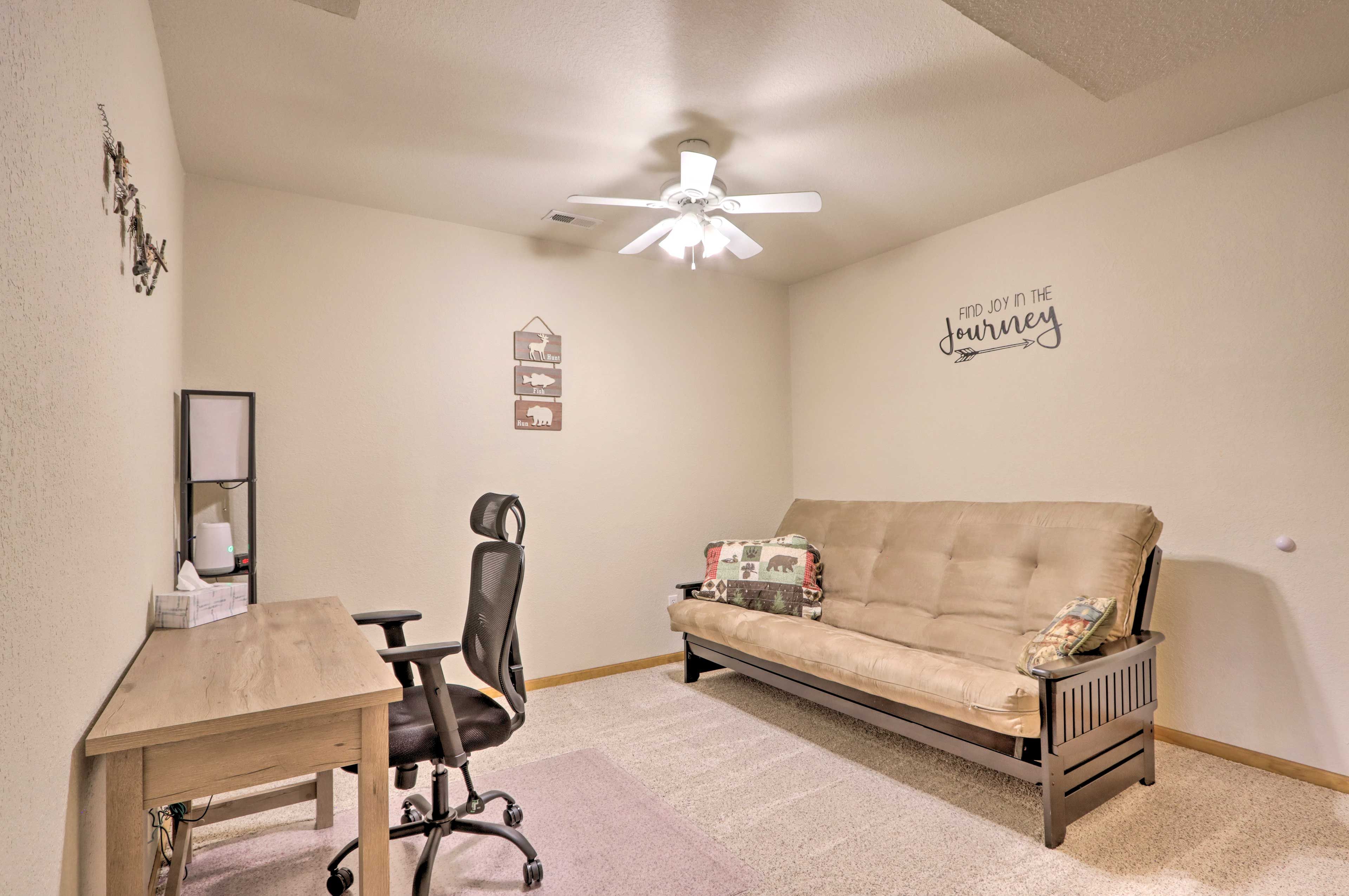 Bedroom 4 (Office) | Queen Futon | Computer Desk w/ Chair | Ethernet Cable