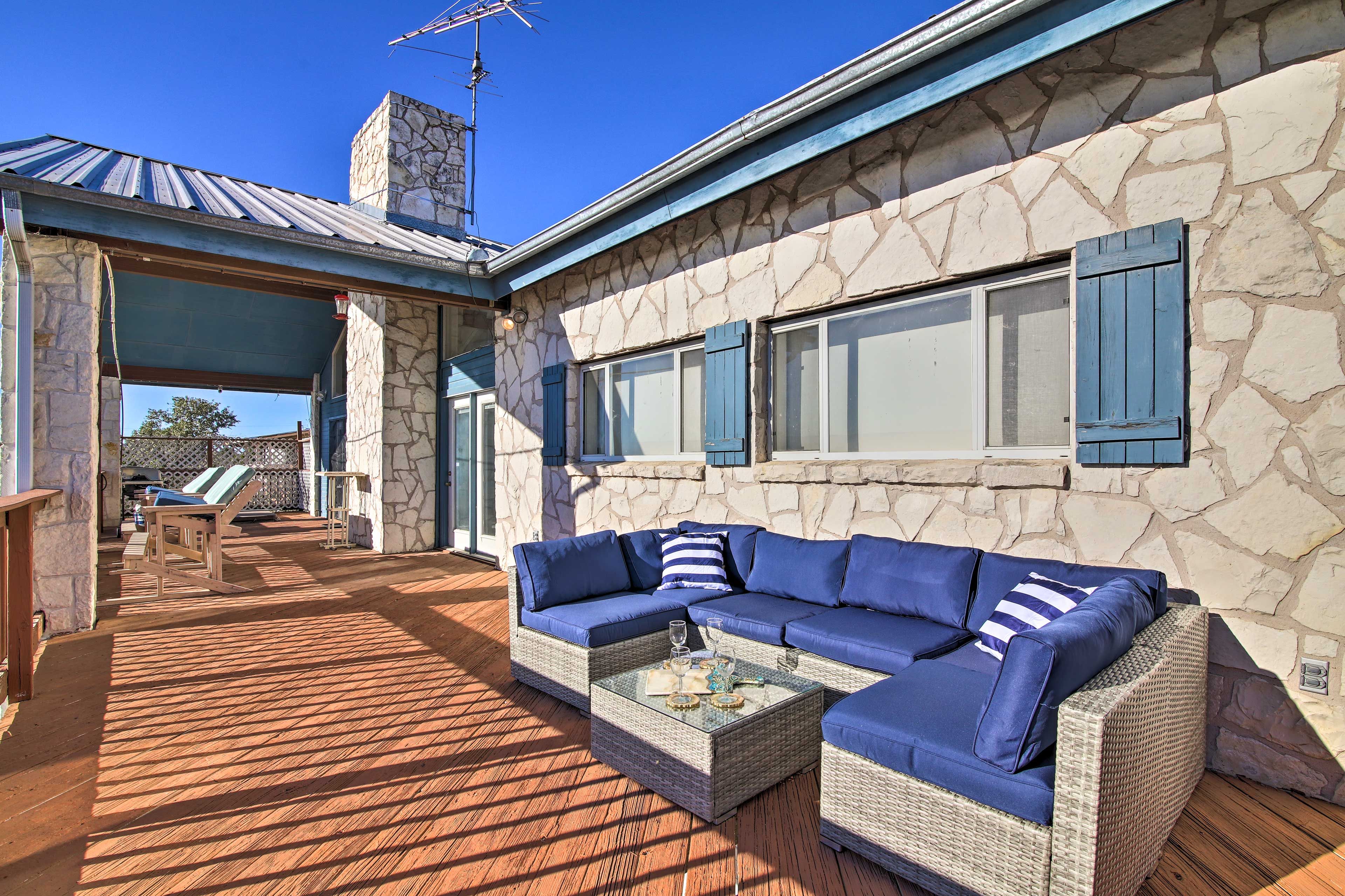 Back Deck | Outdoor Entertainment Area | Gas Grill | Lounge Seating