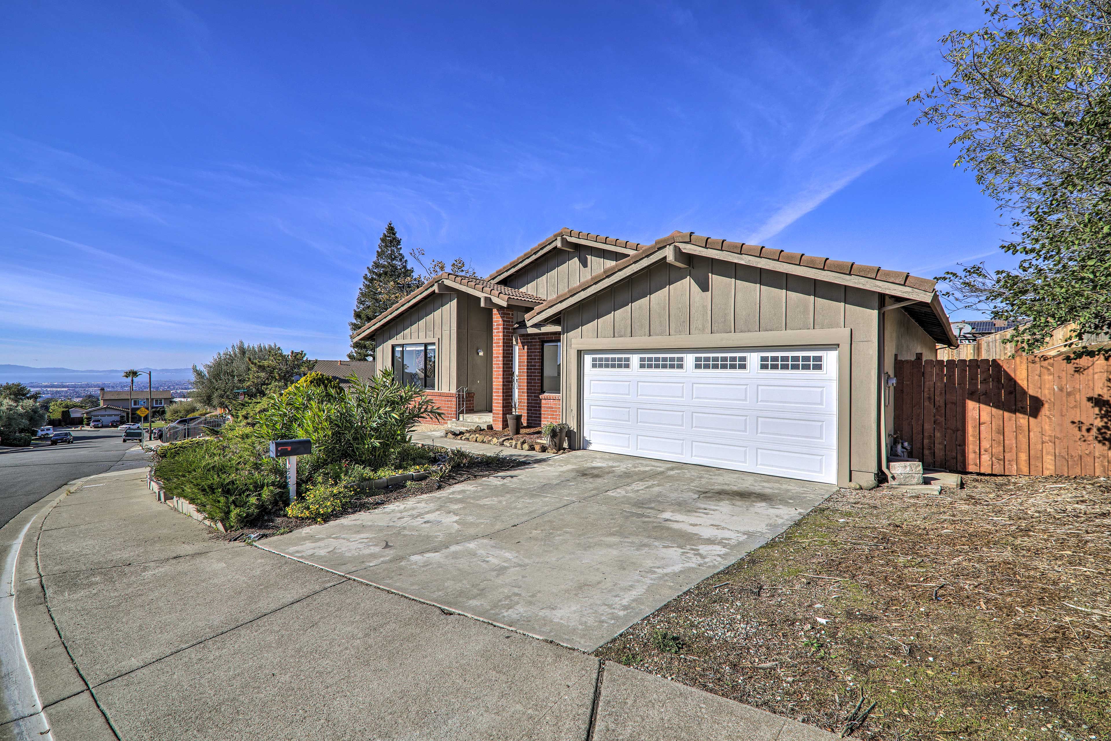 Hayward Vacation Rental | 3BR | 2BA | 2,052 Sq Ft | 2 Stairs Required to Enter