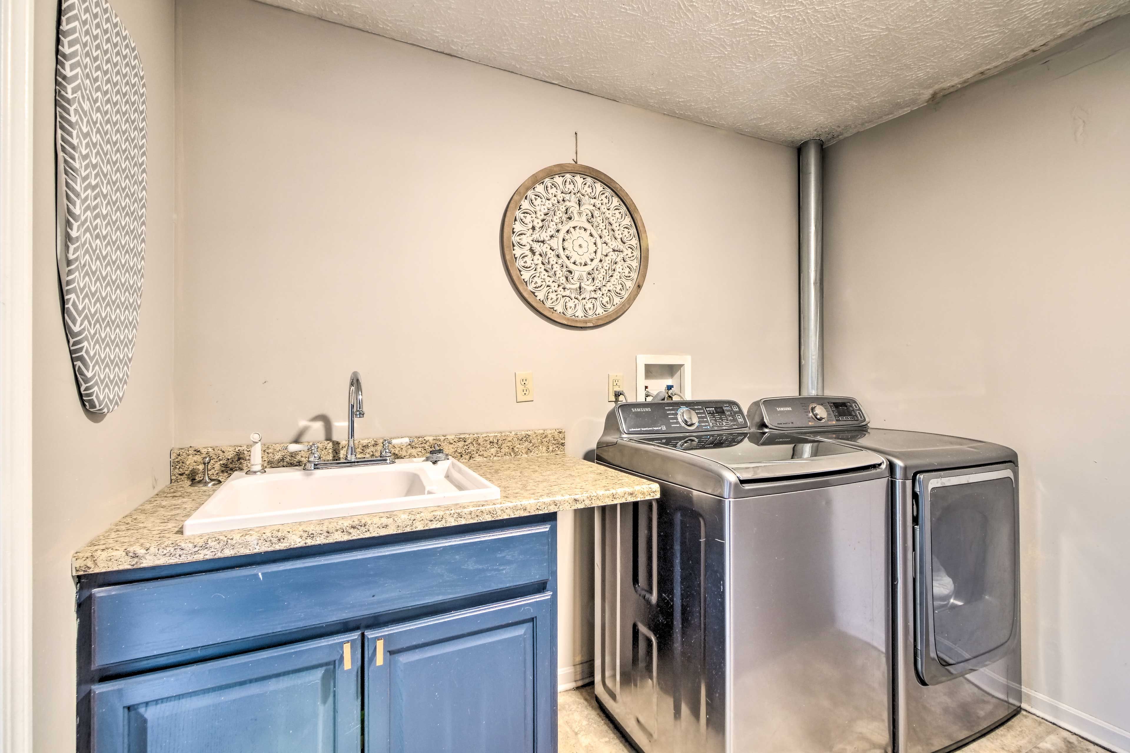 Laundry Area | Washer/Dryer | Laundry Detergent | Trash Bags/Paper Towels