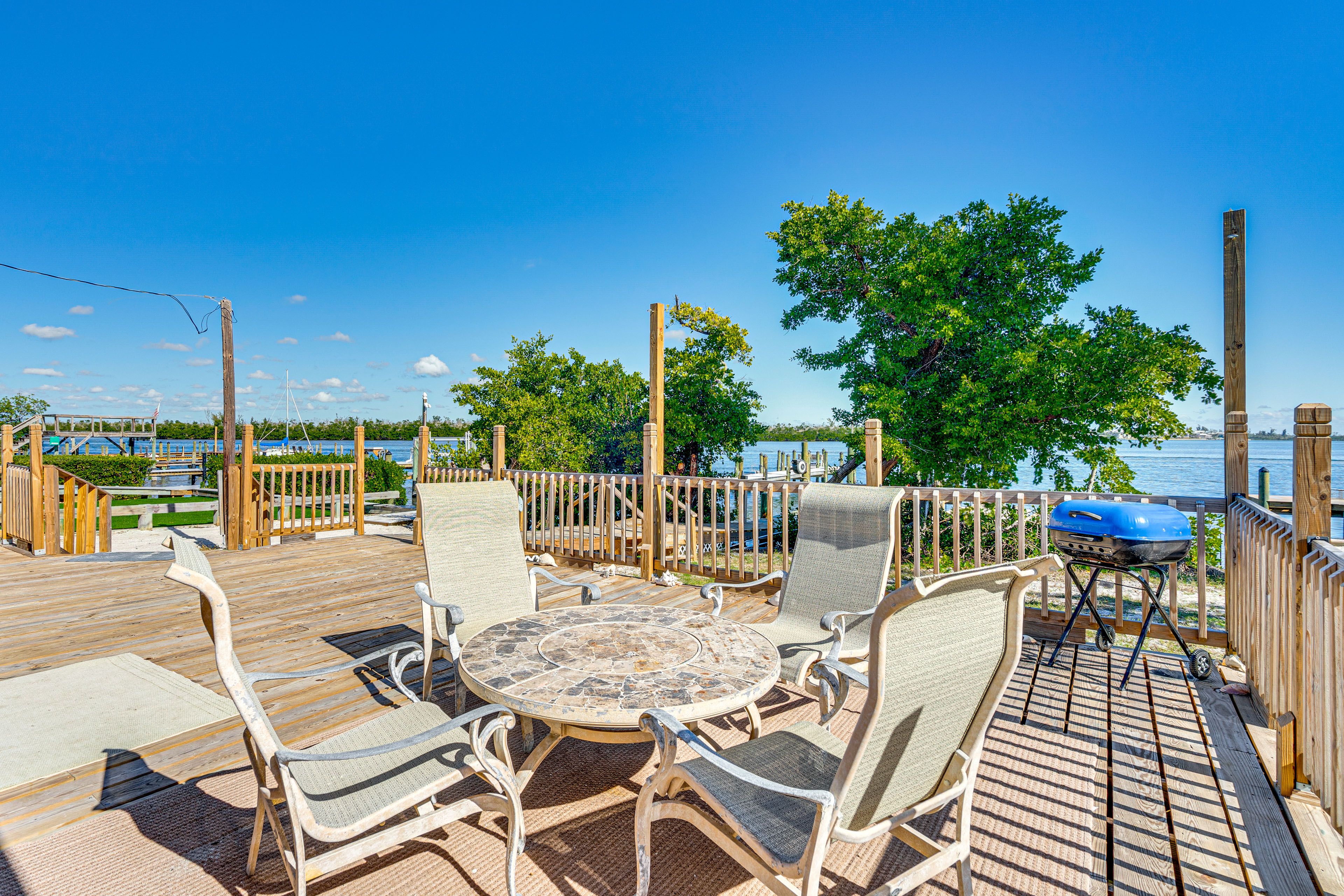 Property Exterior | Furnished Deck | Private Dock